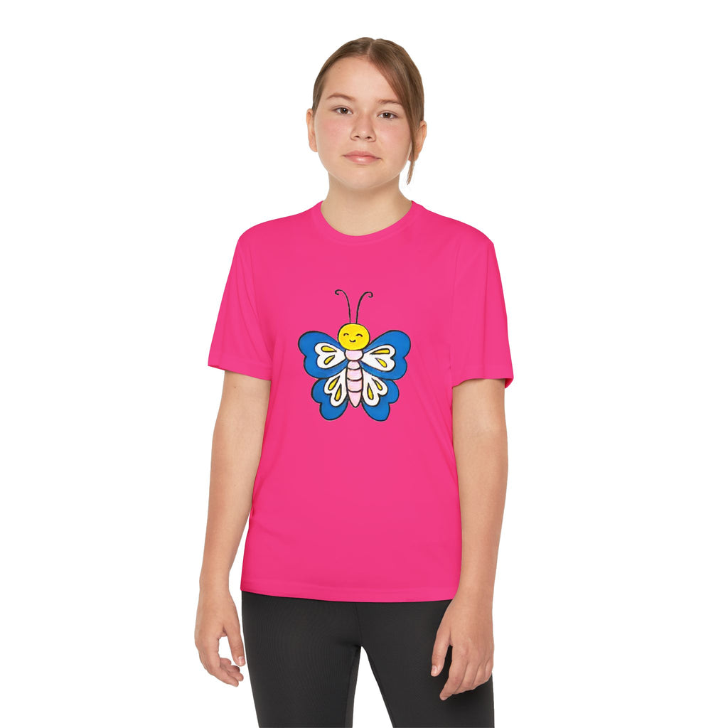 Butterffy Youth T-Shirt Sports Graphic Tee, Cool Athletic Shirt for Kids, Perfect for Sports Events, Team Spirit
