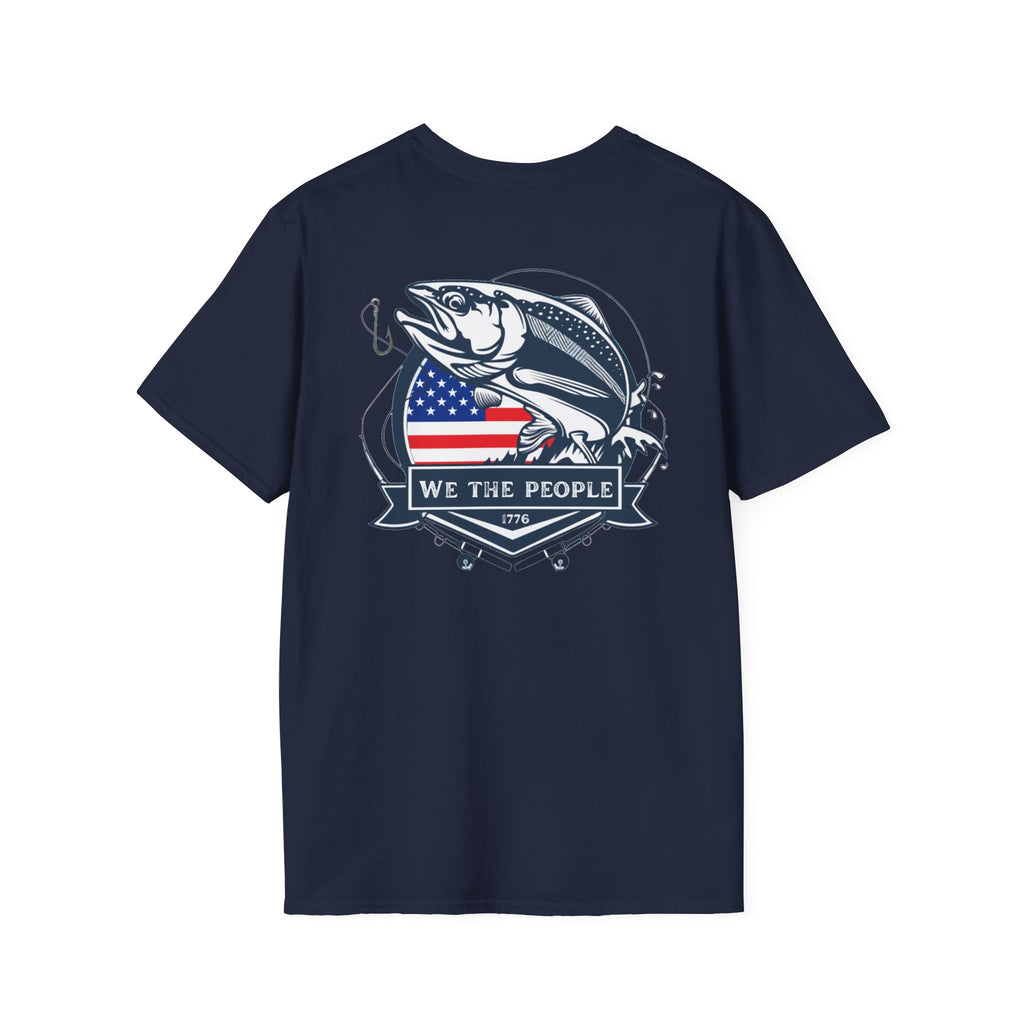We The People Fishing Patriotic Tshirt, American Flag Tee, USA Independence Day Top, Patriotic Graphic Tee, Unisex Patriotic