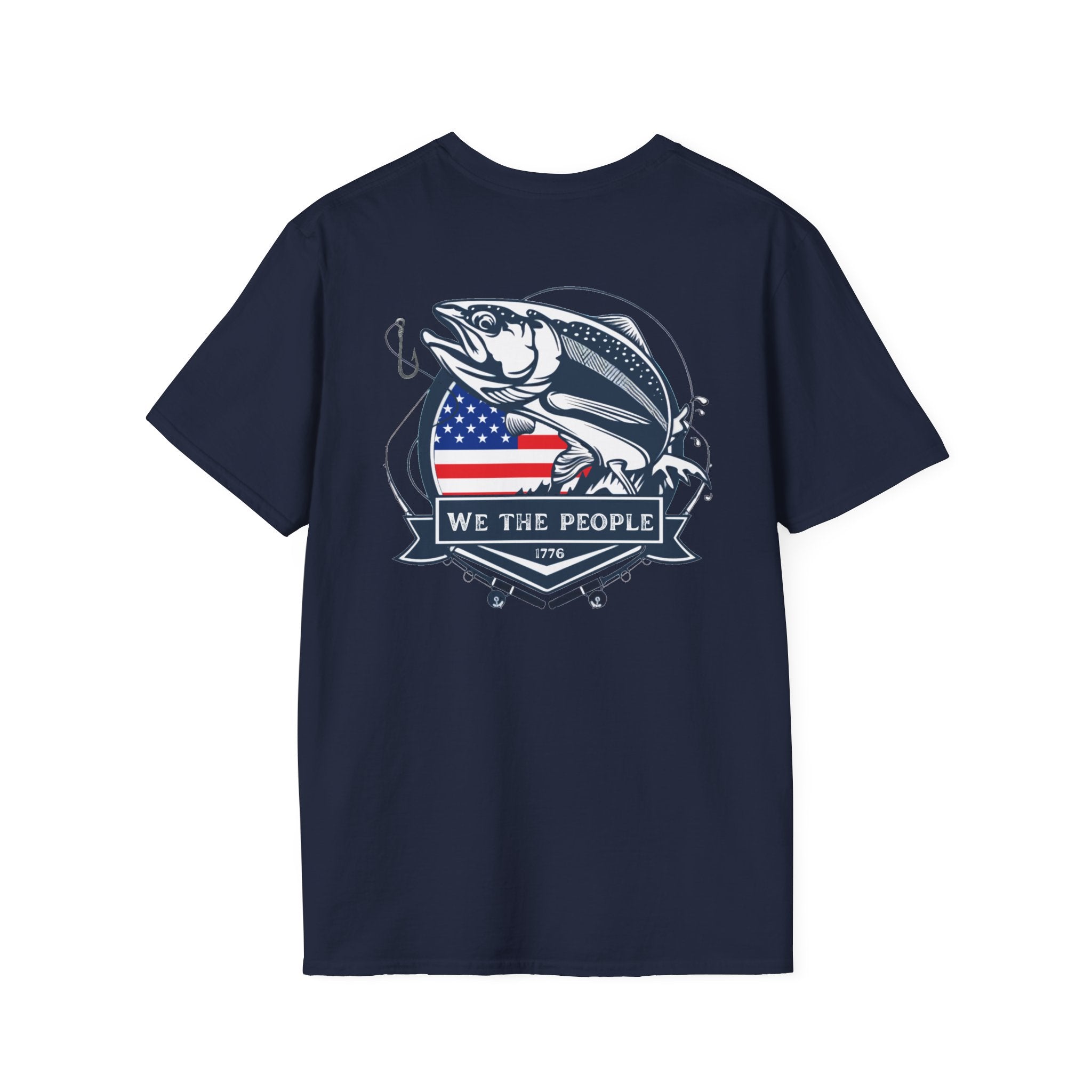 We The People Fishing Patriotic Tshirt, American Flag Tee, USA Independence Day Top, Patriotic Graphic Tee, Unisex Patriotic
