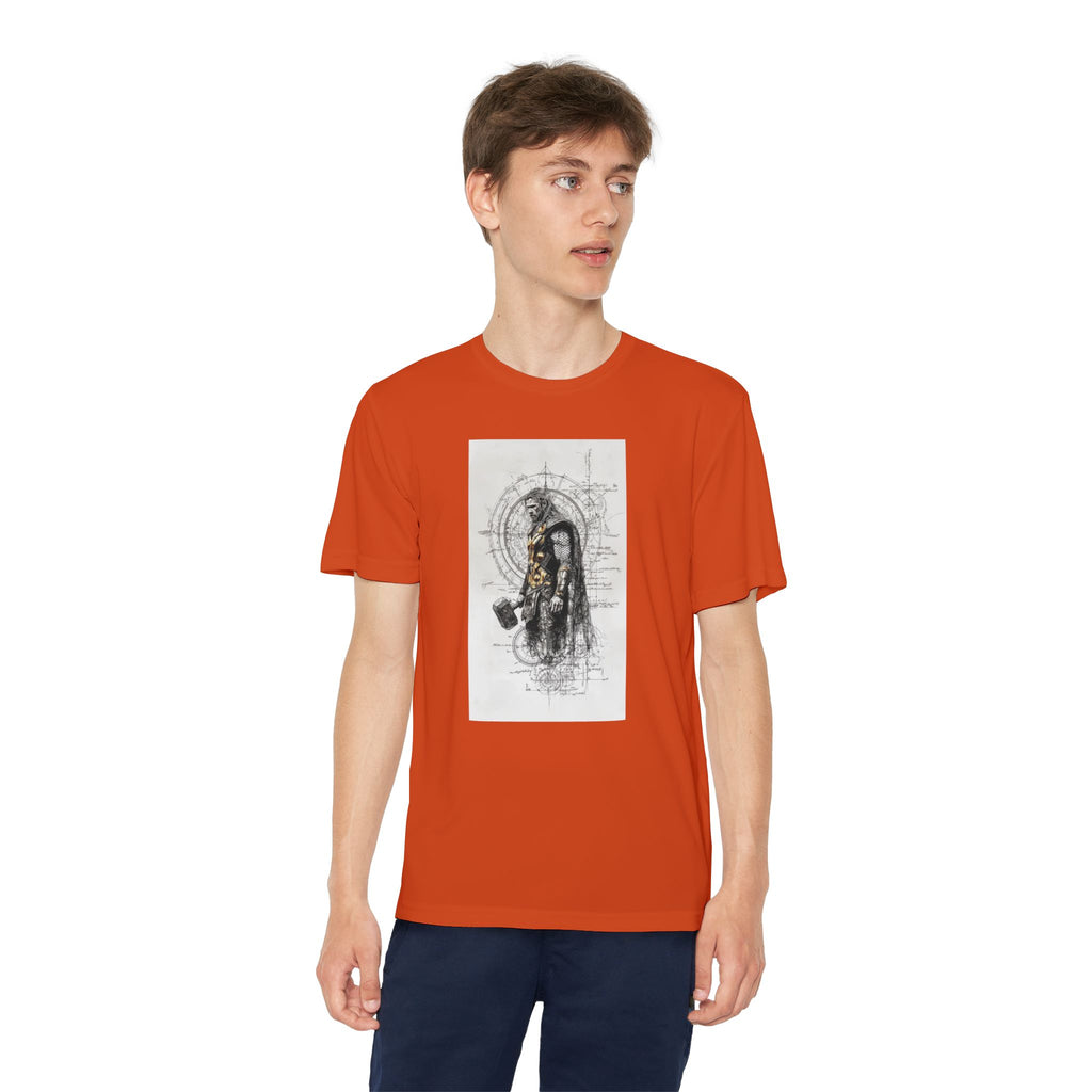 Superhero Youth T-Shirt Sports Graphic Tee, Cool Athletic Shirt for Kids