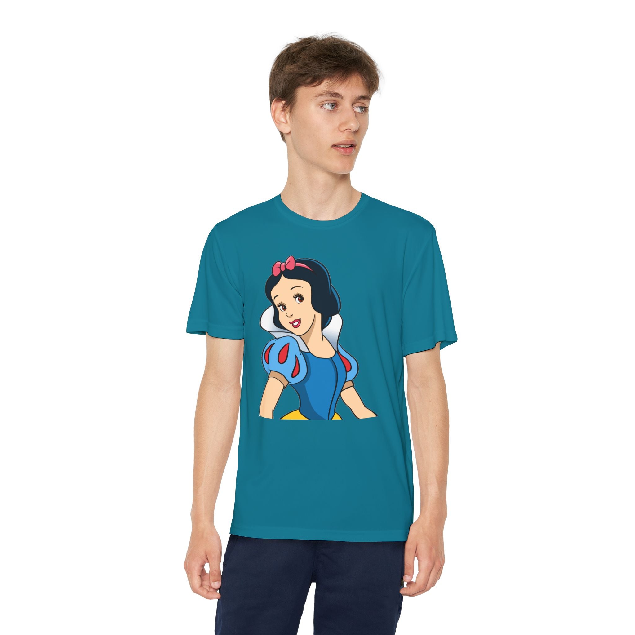 Snow White Youth T-Shirt Sports Graphic Tee, Cool Athletic Shirt for Kids, Perfect for Sports Events, Team Spirit