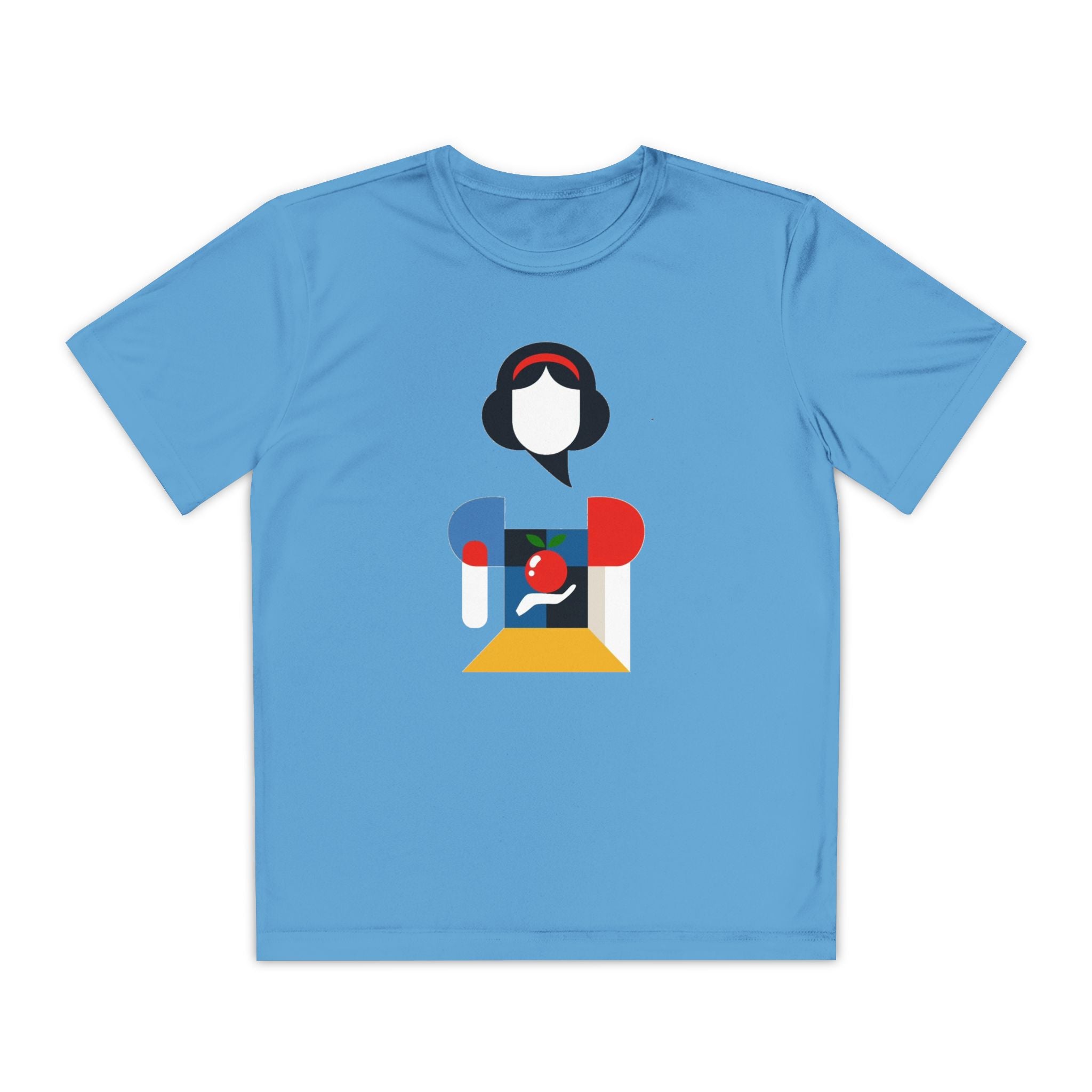 Snow White Youth T-Shirt Sports Graphic Tee, Cool Athletic Shirt for Kids, Perfect for Sports Events, Team Spirit