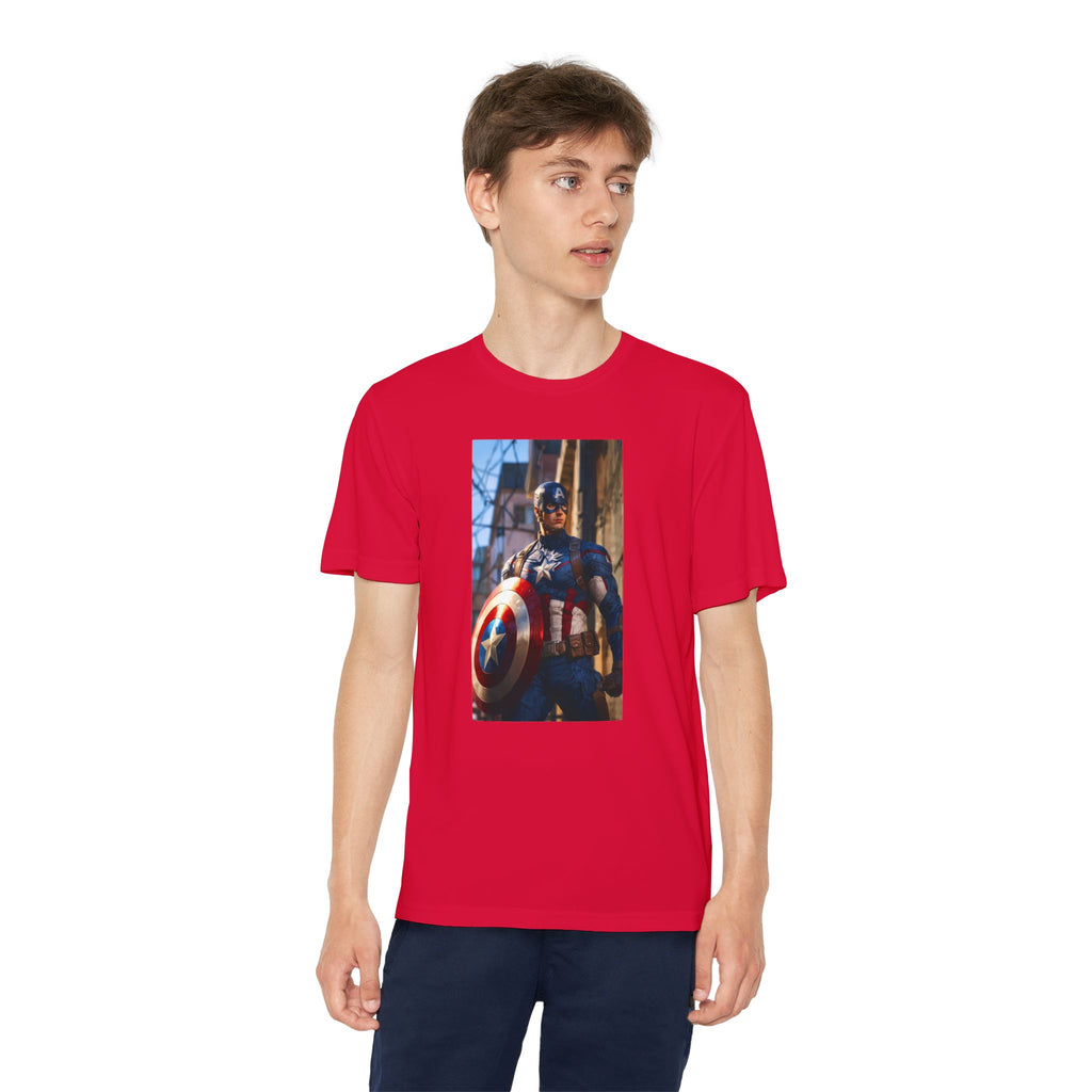 Captain America Superhero Marvel Patriotic, Kids Graphic T-Shirt, Boys Hero Top, Girls Comic Book Clothing, Birthday
