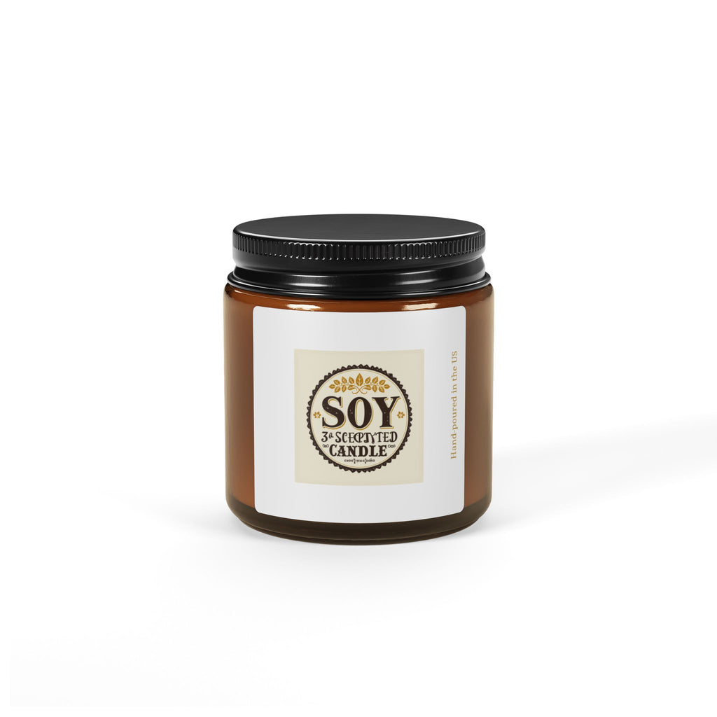Scented Soy Candle Collection - Amber Jar | Eco-Friendly Home Fragrance, Aromatherapy, Gift for Her, Relaxation & Wellness