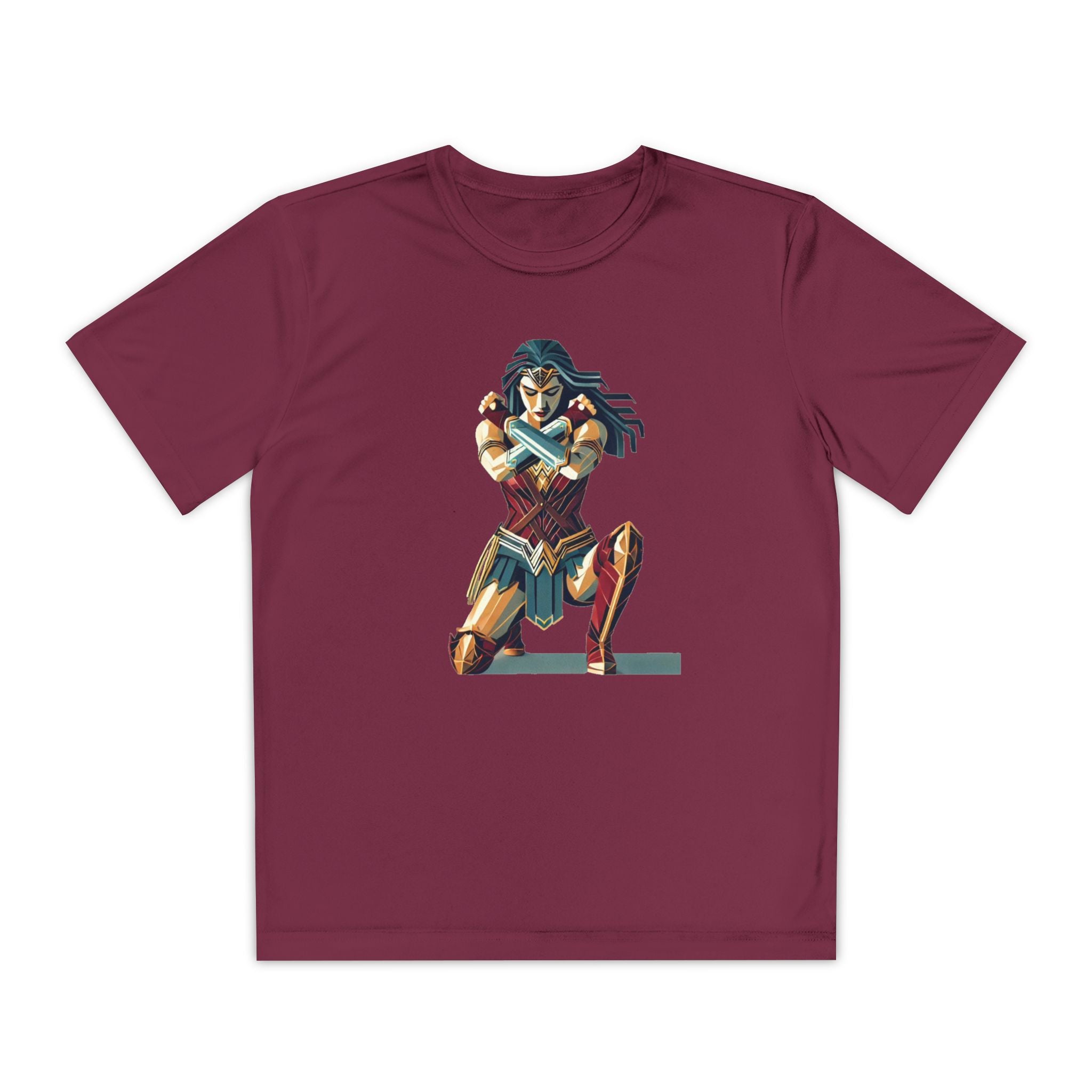 Wonder Woman Youth T-Shirt Sports Graphic Tee, Cool Athletic Shirt for Kids, Perfect for Sports Events, Team Spirit