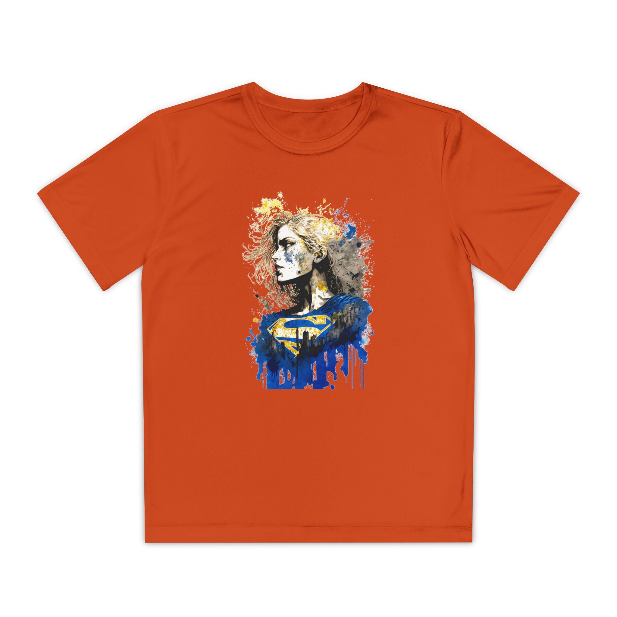 Superhero Youth T-Shirt Sports Graphic Tee, Cool Athletic Shirt for Kids