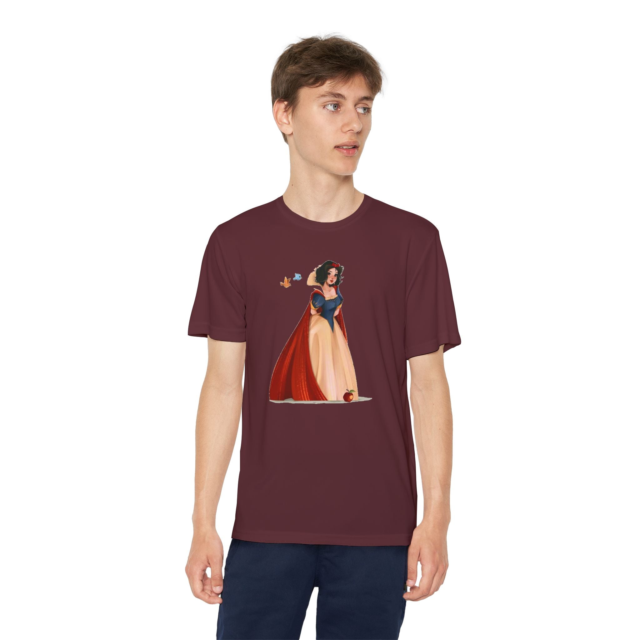 Snow White Youth T-Shirt Sports Graphic Tee, Cool Athletic Shirt for Kids, Perfect for Sports Events, Team Spirit