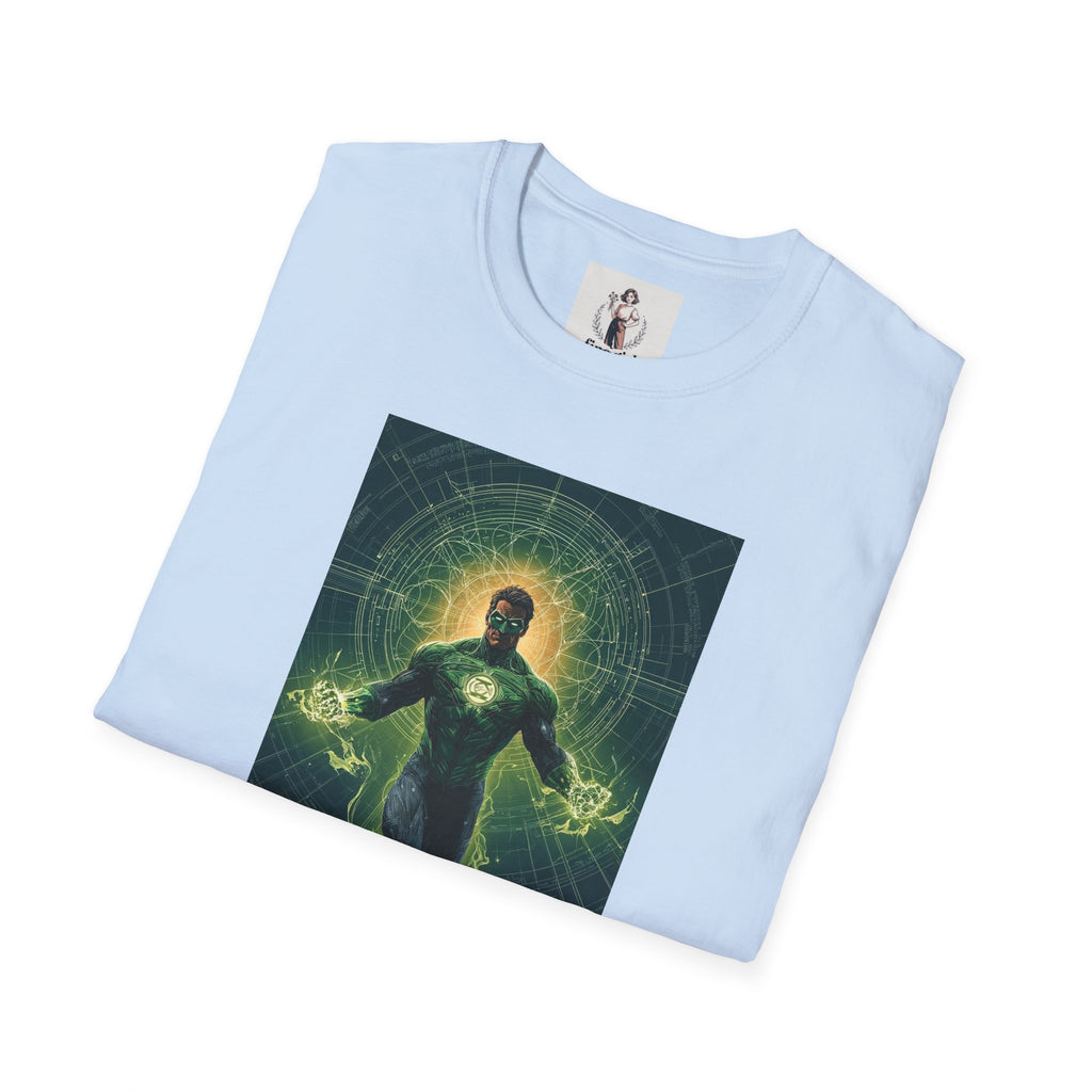 Green Lantern Superhero Marvel Unisex Softstyle T-Shirt, Comic Book Tee, Graphic Novel Shirt, Geeky Clothing, Cosplay Costume Top