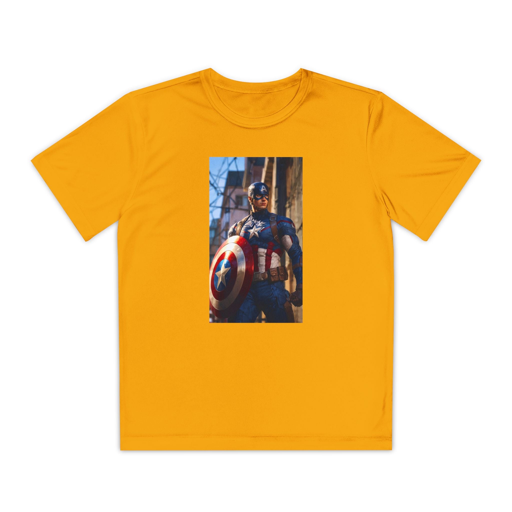 Captain America Superhero Marvel Patriotic, Kids Graphic T-Shirt, Boys Hero Top, Girls Comic Book Clothing, Birthday