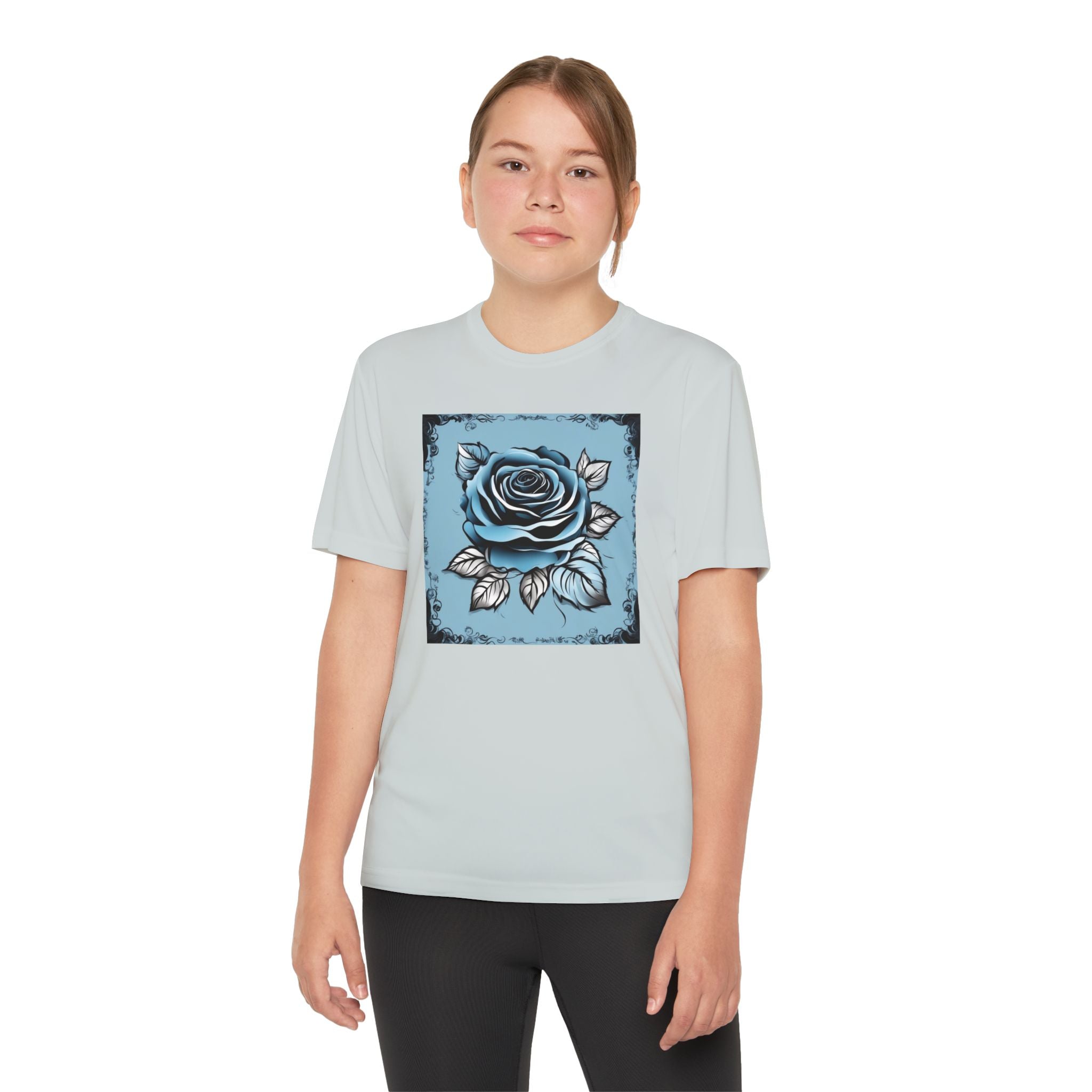 Flower Youth Tshirt, Girls Floral Tee, Kids Spring Shirt, Children's Botanical Top, Teen Blossom T-Shirt