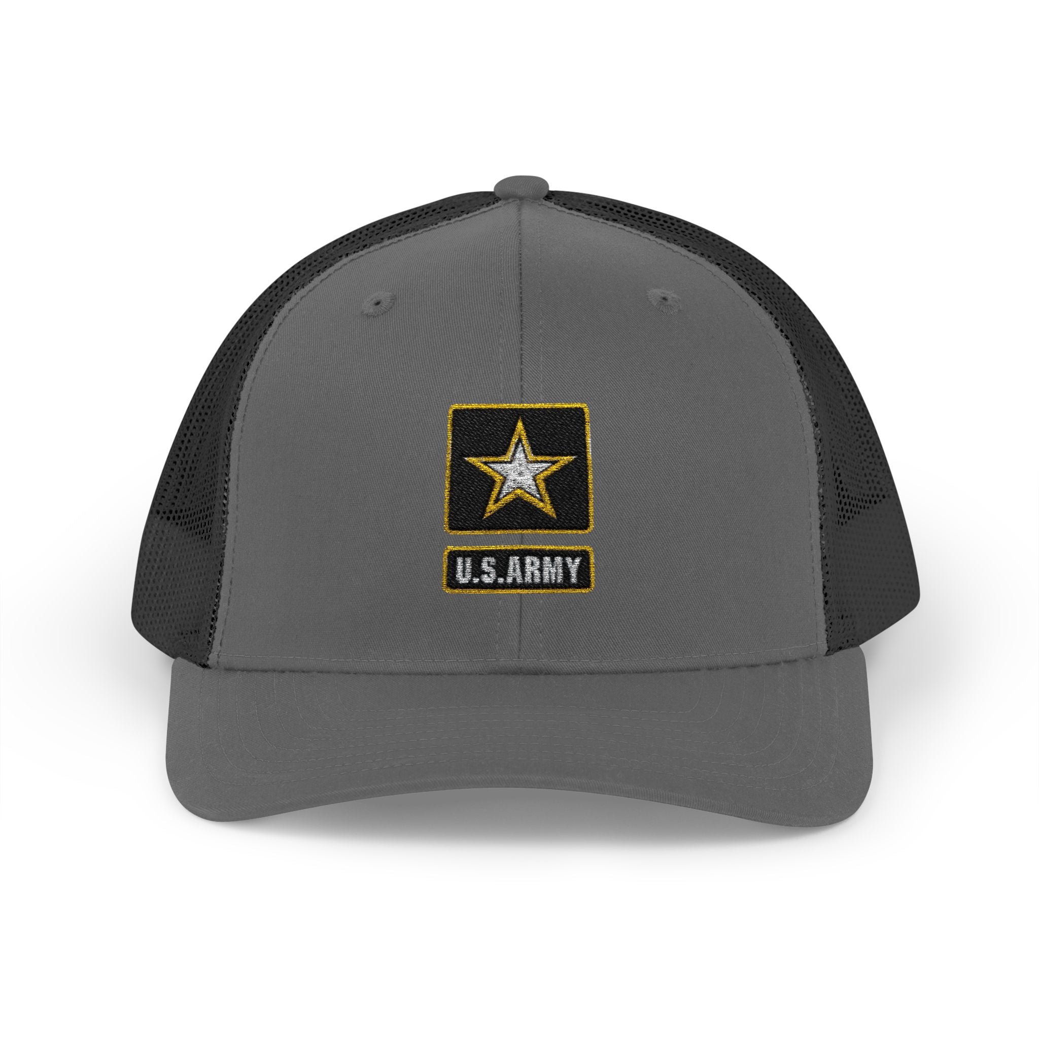 US Army Snapback Trucker Cap with Thin Red Line Design, Ideal for First Responders, Supportive Gifts, Memorials, Everyday Wear