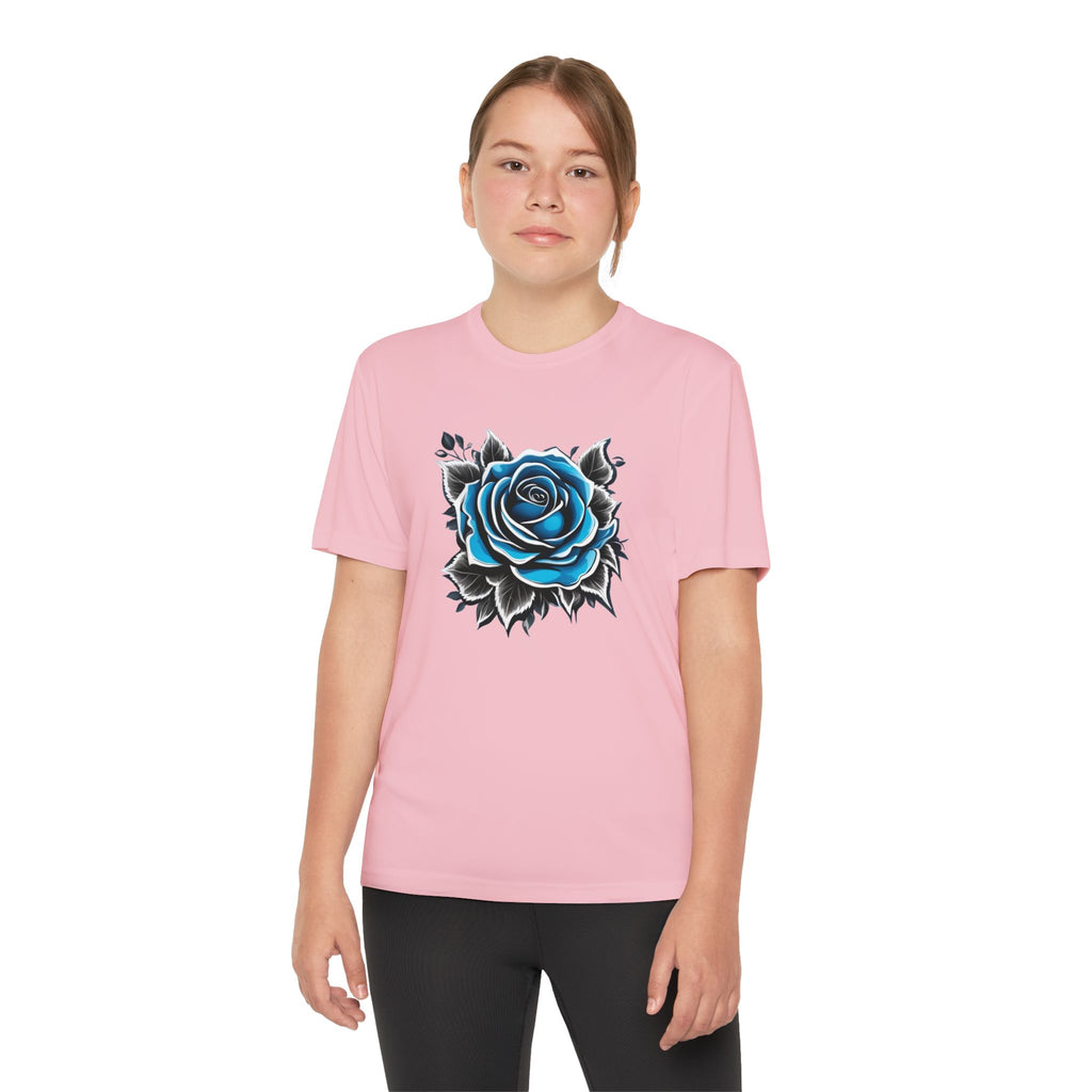 Flower Youth T-Shirt Sports Graphic Tee, Cool Athletic Shirt for Kids