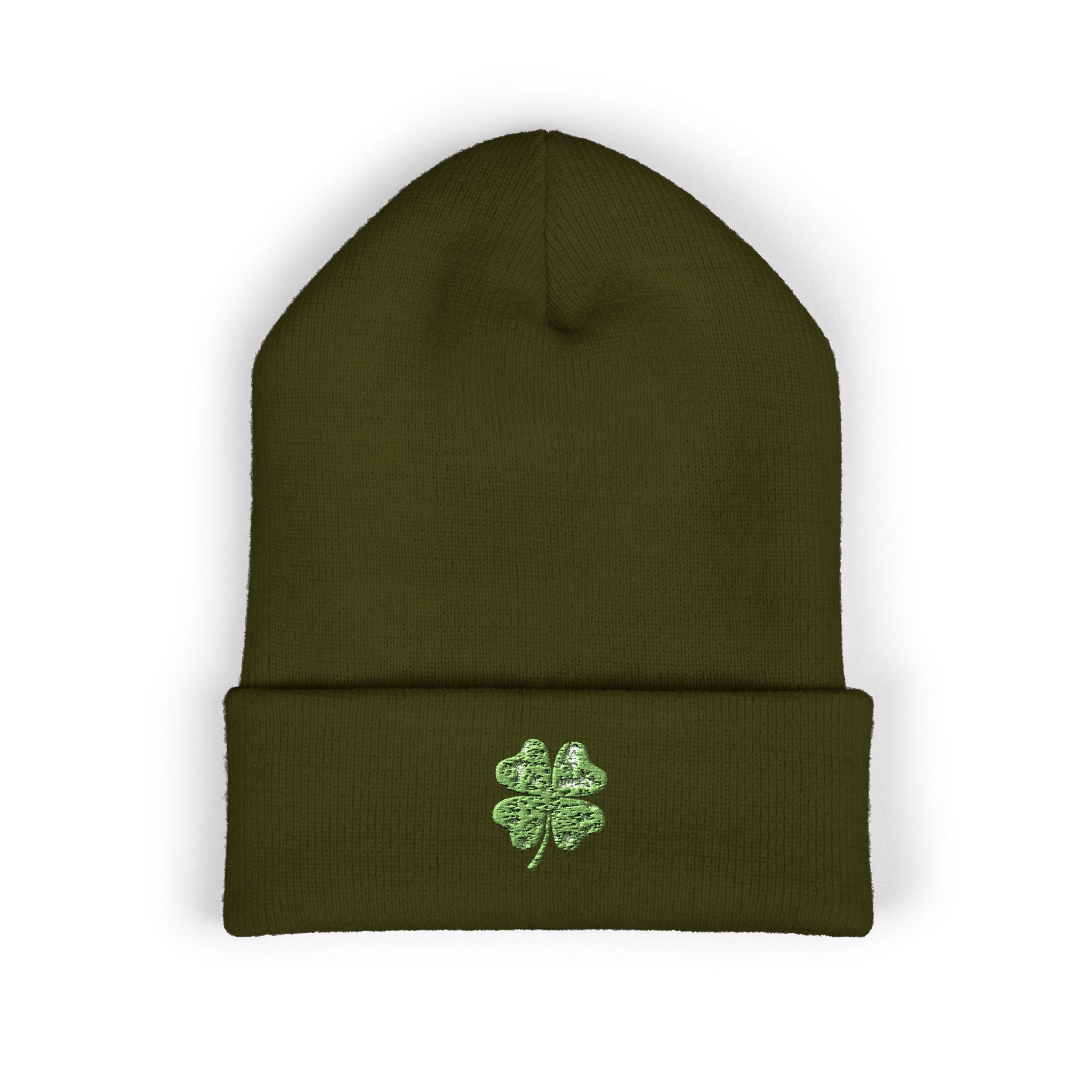 St. Patrick's Day 4-Leaf Clover Embroidered Beanie