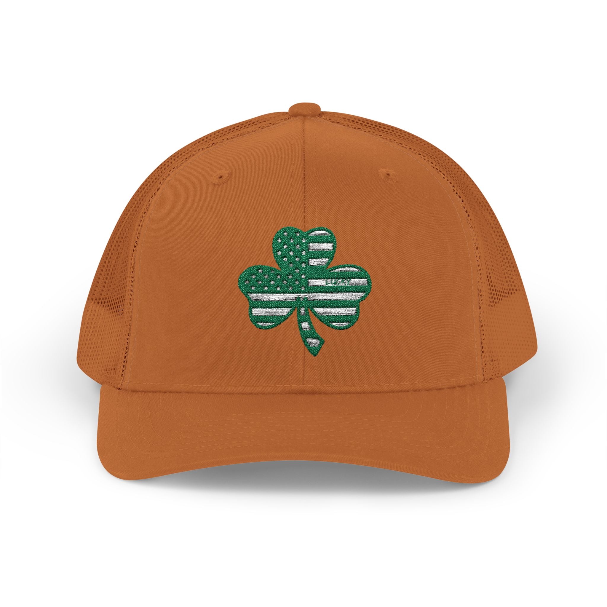 St. Patrick's Day Lucky 4-Leaf Clover Snapback Trucker Cap