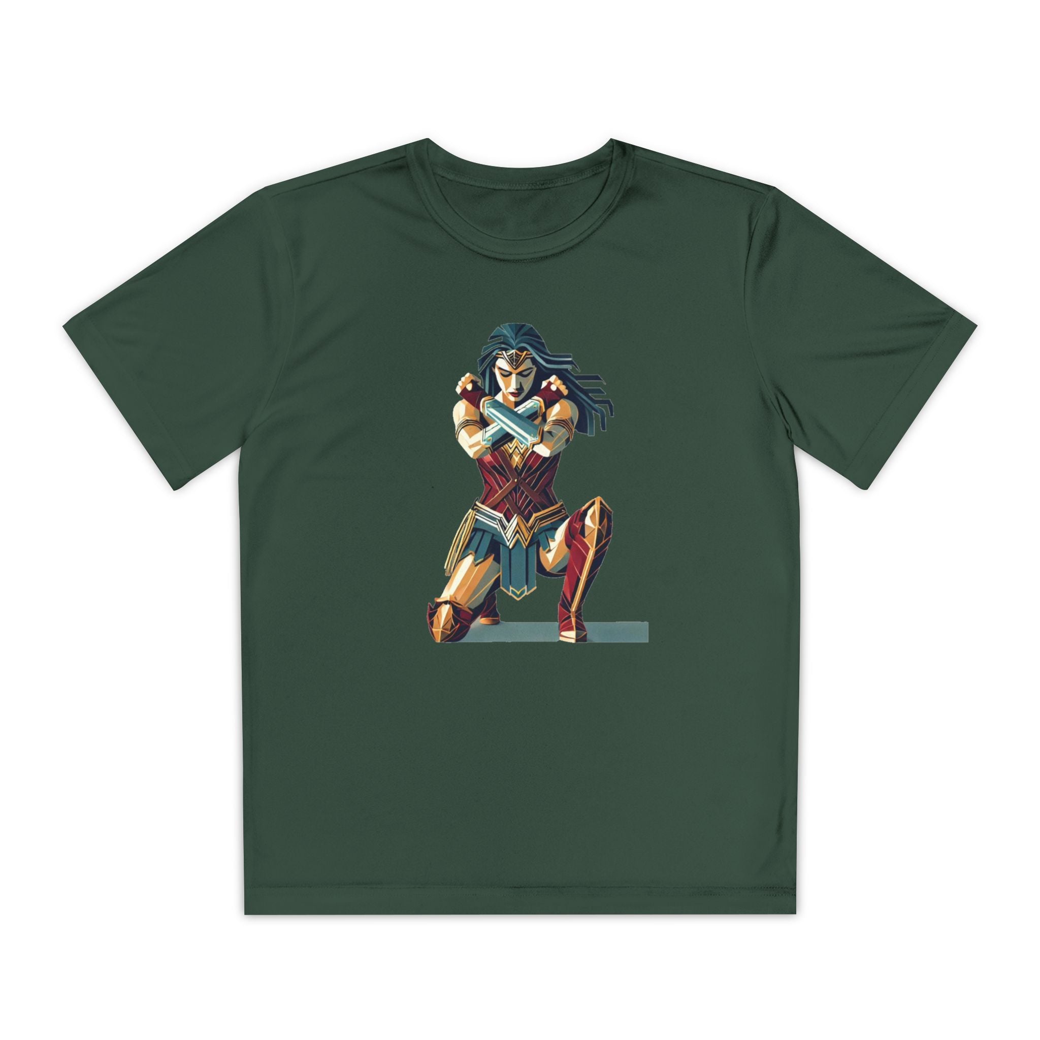 Wonder Woman Youth T-Shirt Sports Graphic Tee, Cool Athletic Shirt for Kids, Perfect for Sports Events, Team Spirit