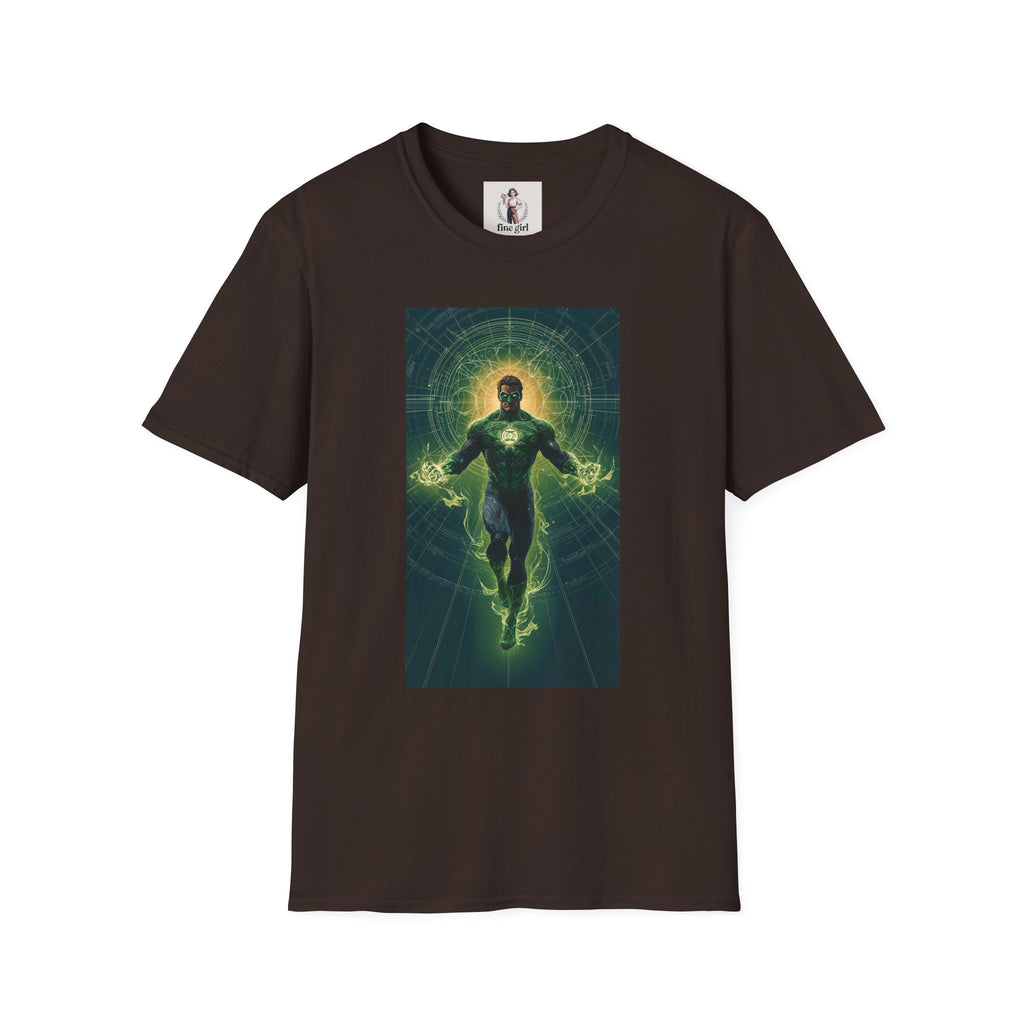Green Lantern Superhero Marvel Unisex Softstyle T-Shirt, Comic Book Tee, Graphic Novel Shirt, Geeky Clothing, Cosplay Costume Top