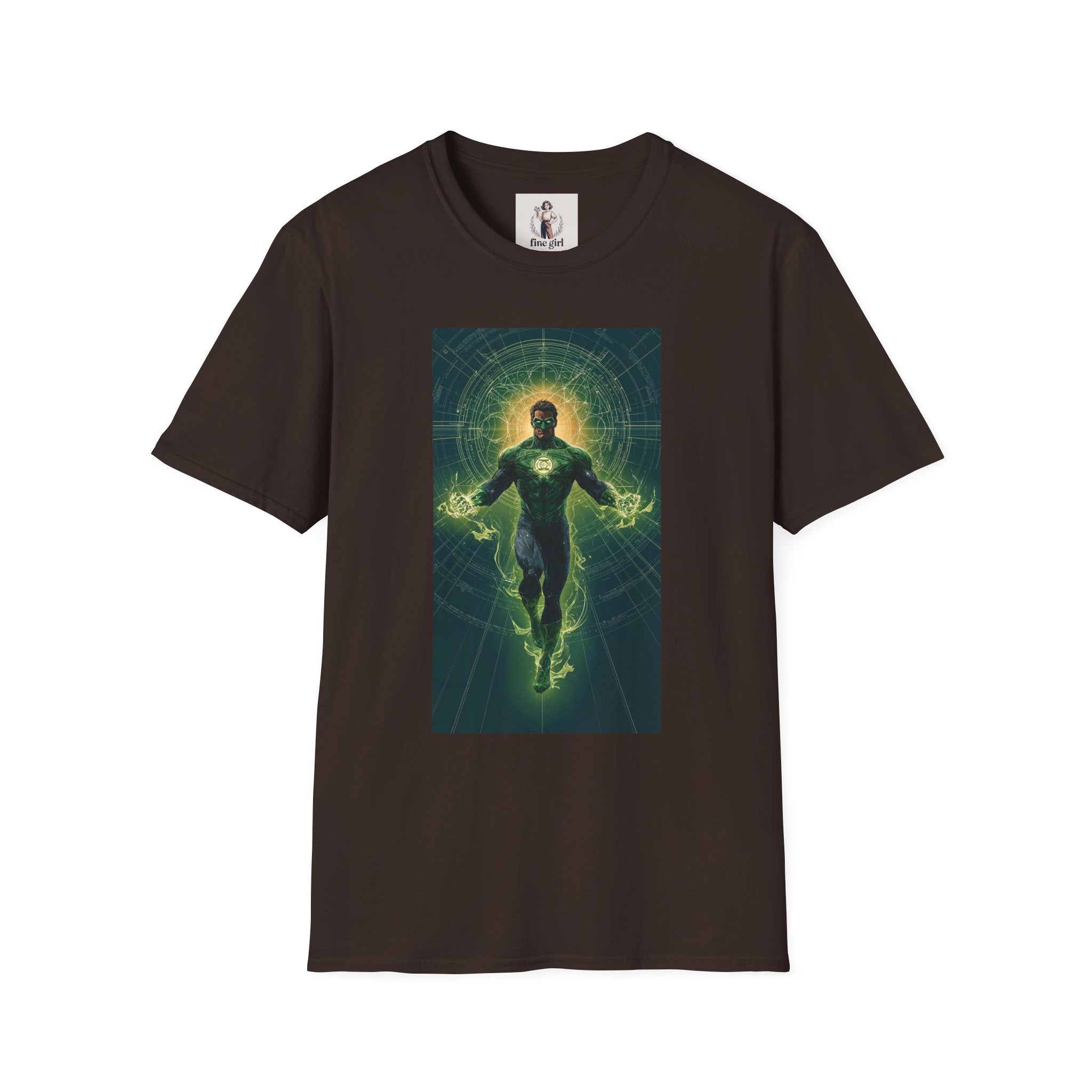 Green Lantern Superhero Marvel Unisex Softstyle T-Shirt, Comic Book Tee, Graphic Novel Shirt, Geeky Clothing, Cosplay Costume Top