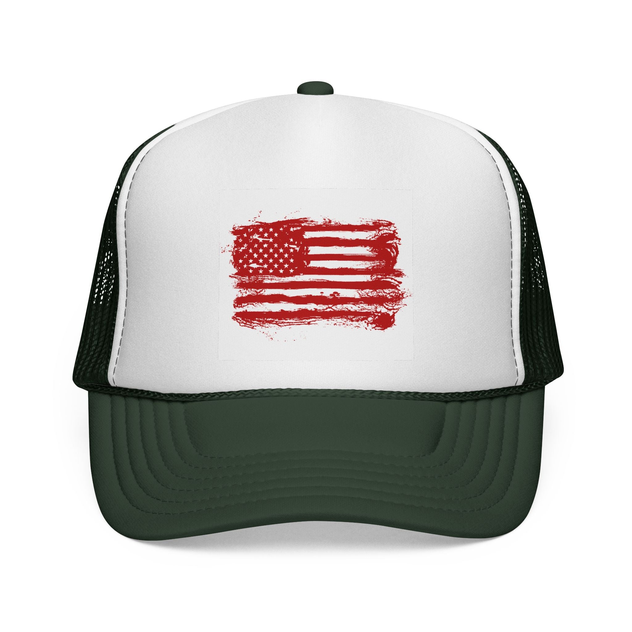 Patriotic Trucker Cap with American Flag Design, USA Hat, Summer Fashion, Outdoors Gear, Gift for Veterans, BBQ, 4th of July