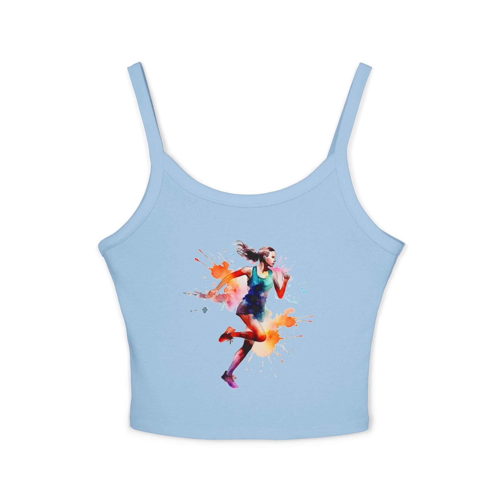 Running Woman Tank Top, Athletic Workout Top, Fitness Sleeveless Shirt, Jogging Muscle Tee, Exercise Gym Cami