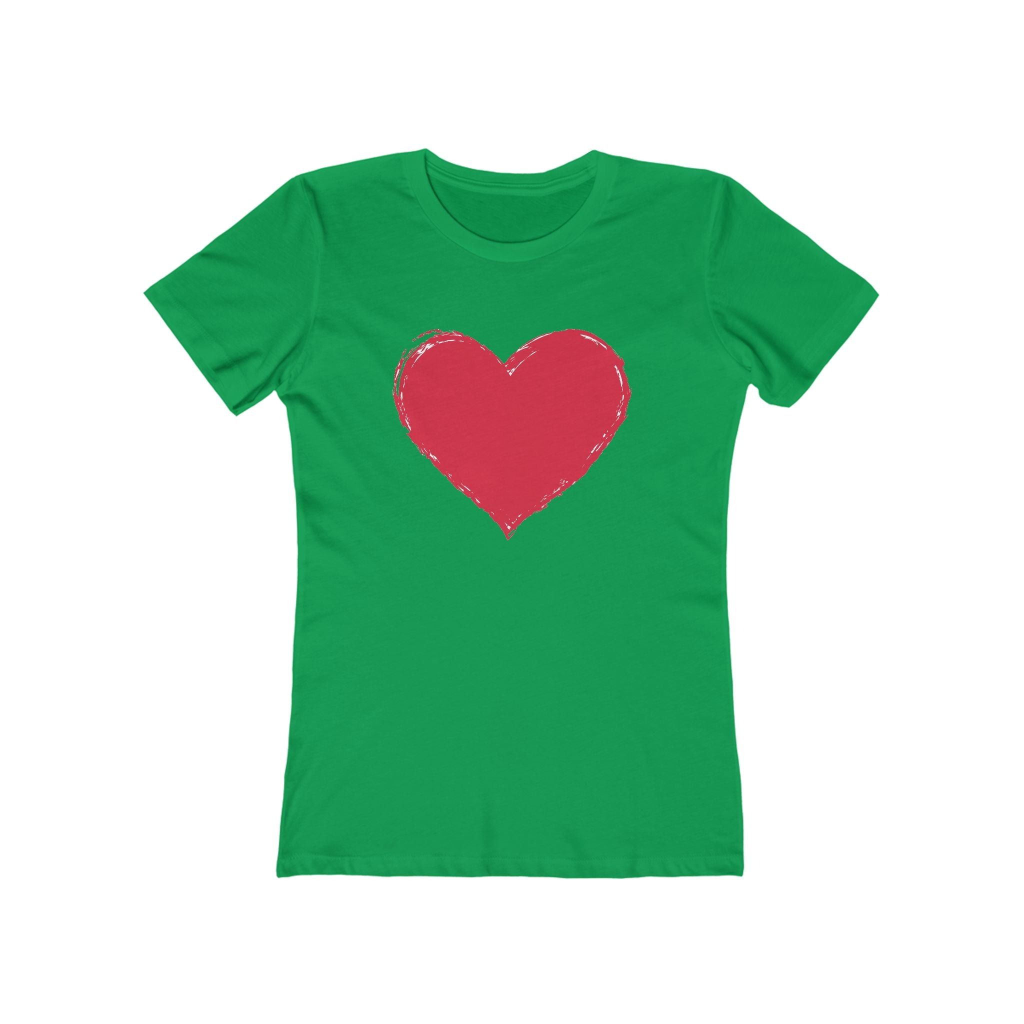 Heart Chic Women's Boyfriend Tee, Casual Outfits, Gift for Her, Weekend Wear, Trendy Style, Everyday Comfort