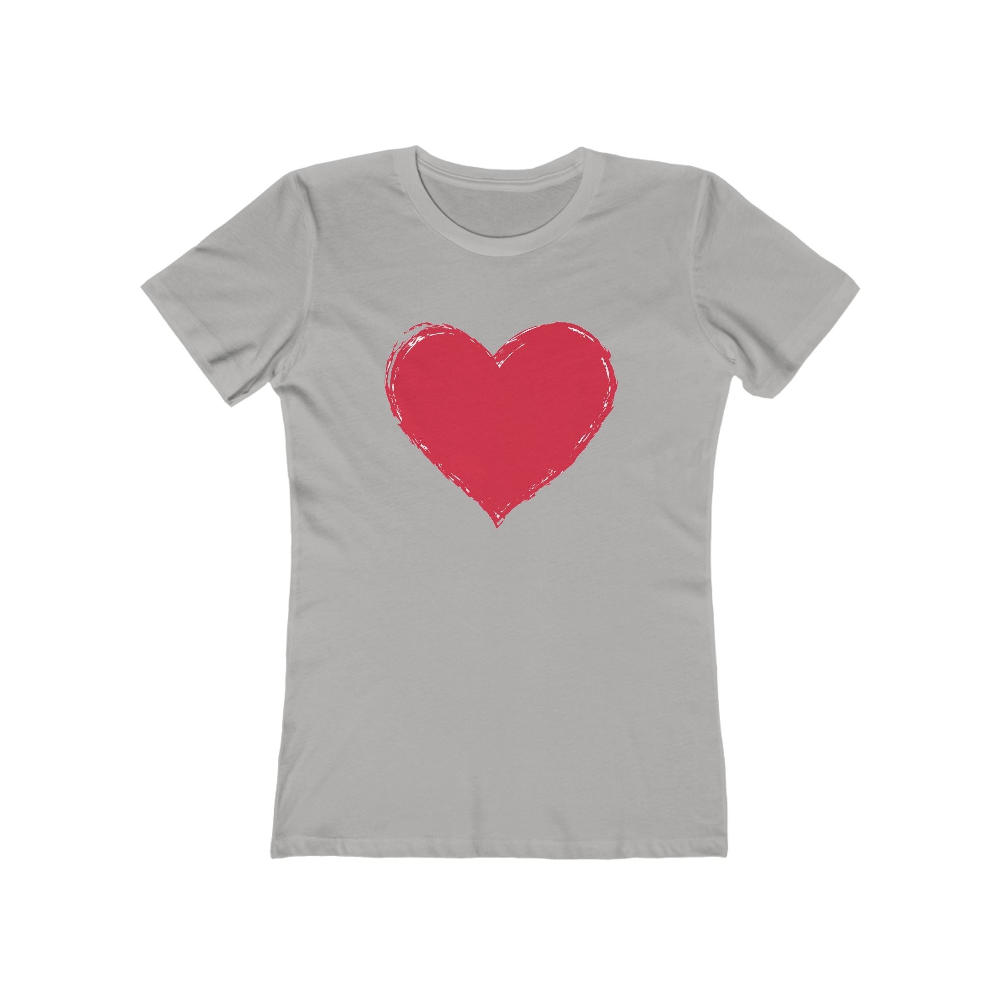 Heart Chic Women's Boyfriend Tee, Casual Outfits, Gift for Her, Weekend Wear, Trendy Style, Everyday Comfort