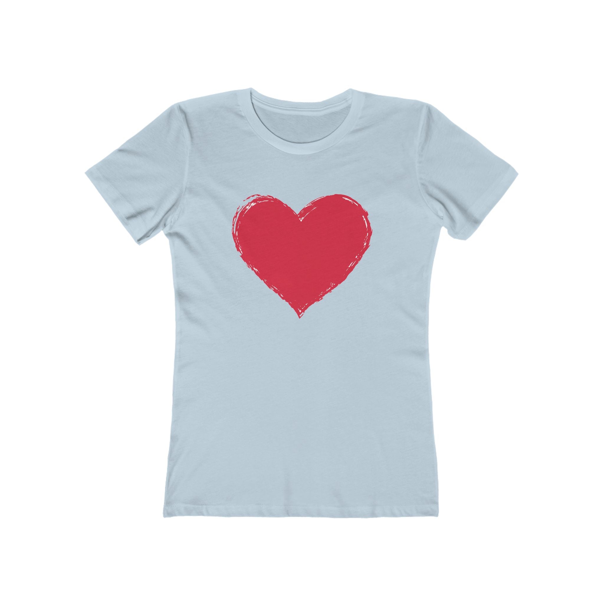 Heart Chic Women's Boyfriend Tee, Casual Outfits, Gift for Her, Weekend Wear, Trendy Style, Everyday Comfort