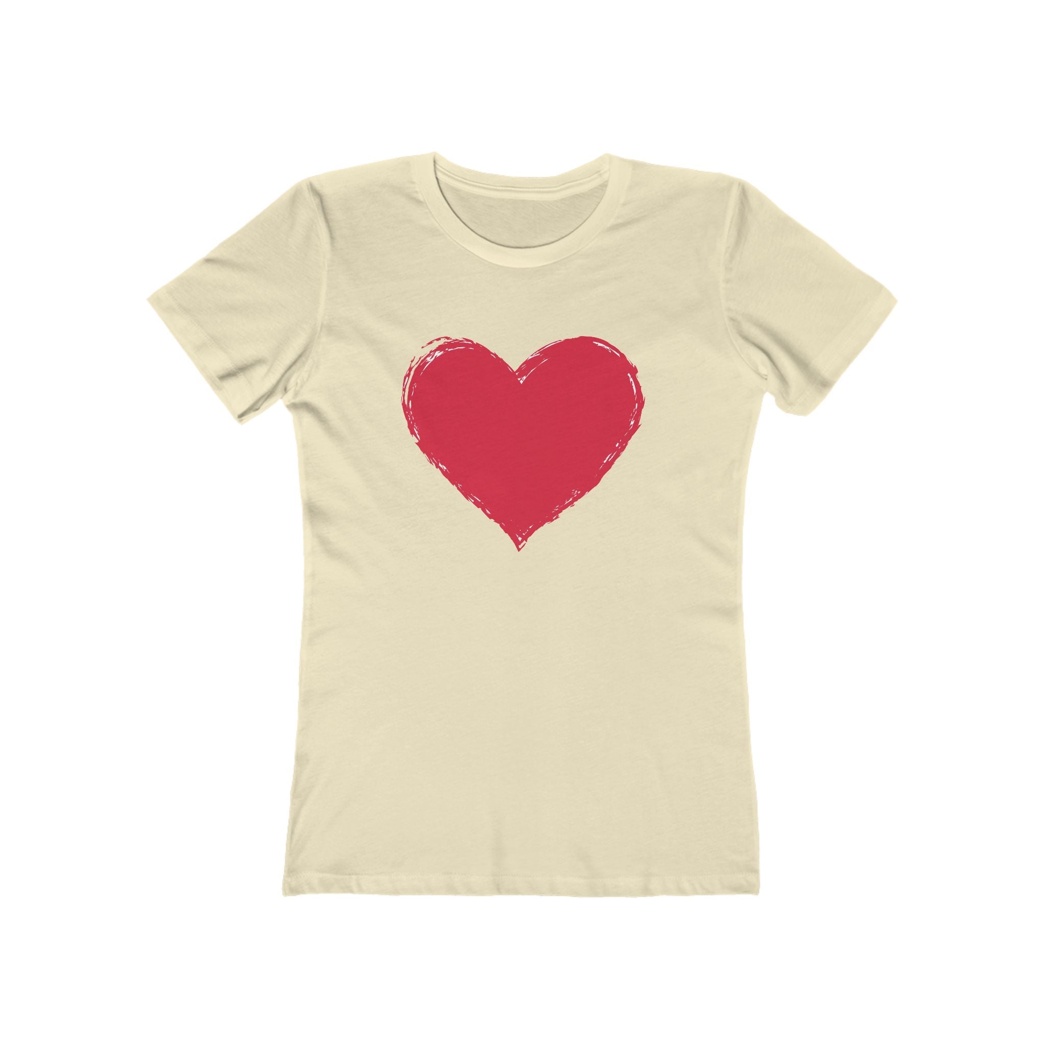 Heart Chic Women's Boyfriend Tee, Casual Outfits, Gift for Her, Weekend Wear, Trendy Style, Everyday Comfort
