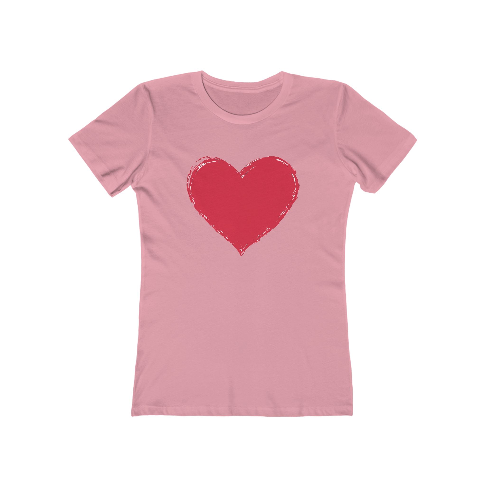 Heart Chic Women's Boyfriend Tee, Casual Outfits, Gift for Her, Weekend Wear, Trendy Style, Everyday Comfort
