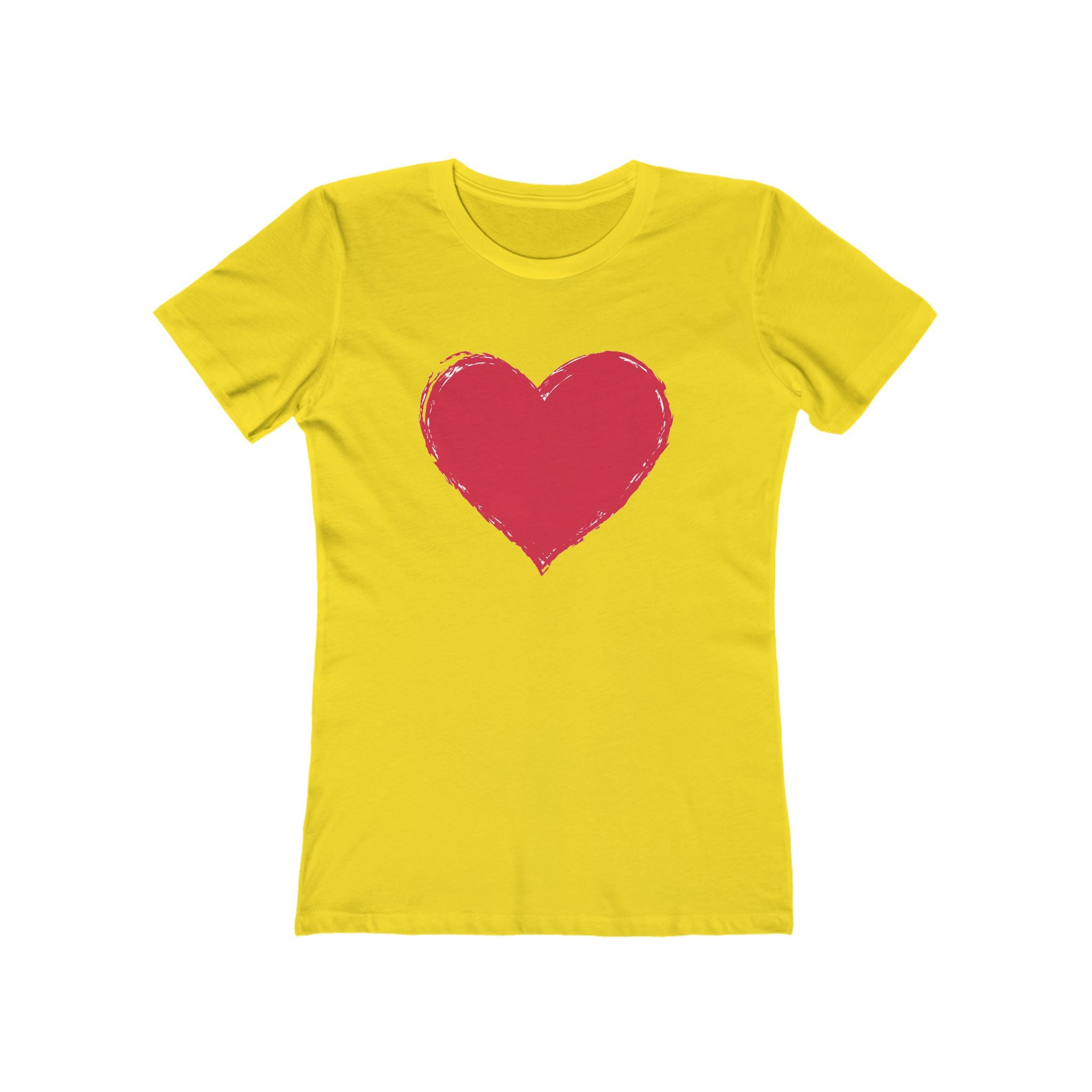 Heart Chic Women's Boyfriend Tee, Casual Outfits, Gift for Her, Weekend Wear, Trendy Style, Everyday Comfort