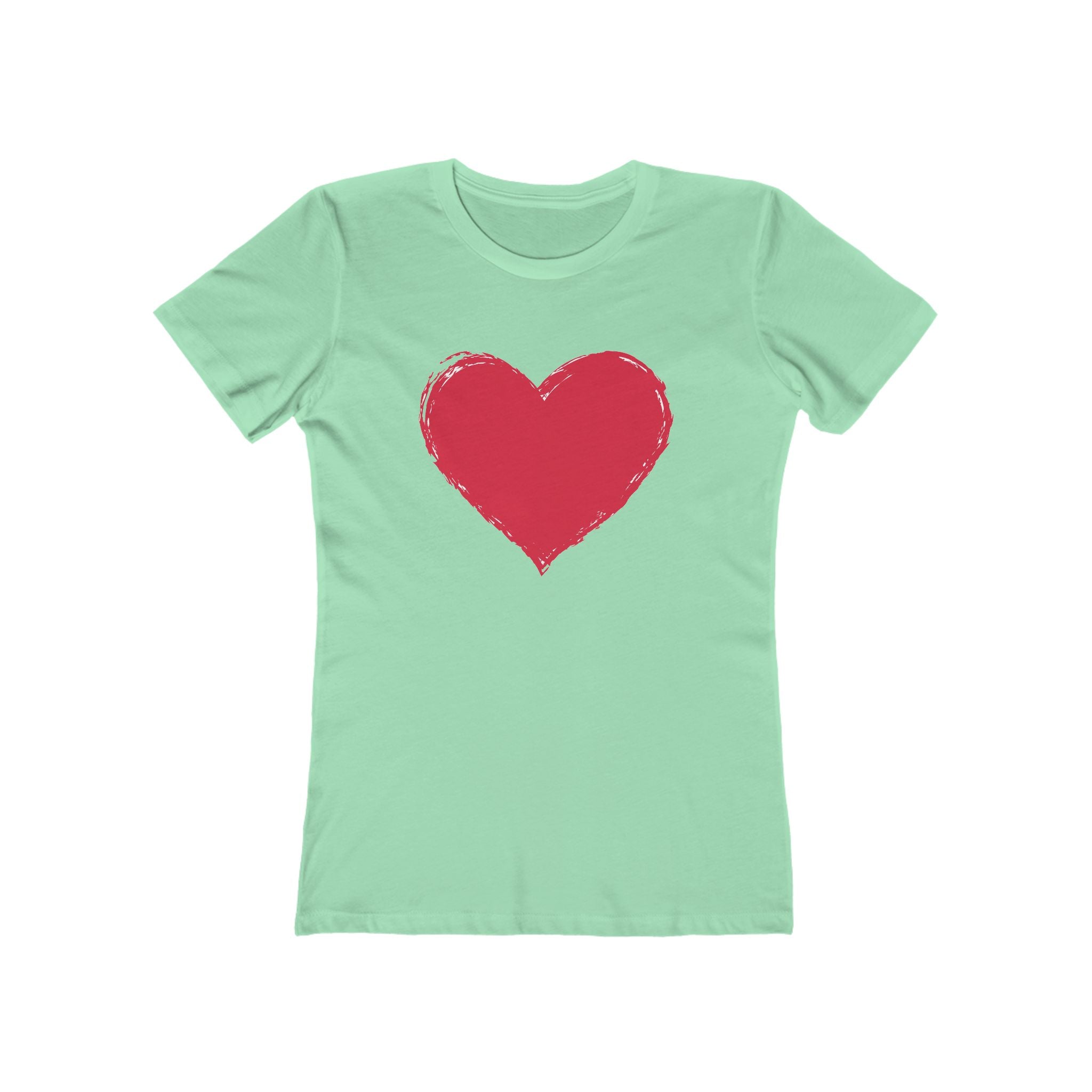 Heart Chic Women's Boyfriend Tee, Casual Outfits, Gift for Her, Weekend Wear, Trendy Style, Everyday Comfort