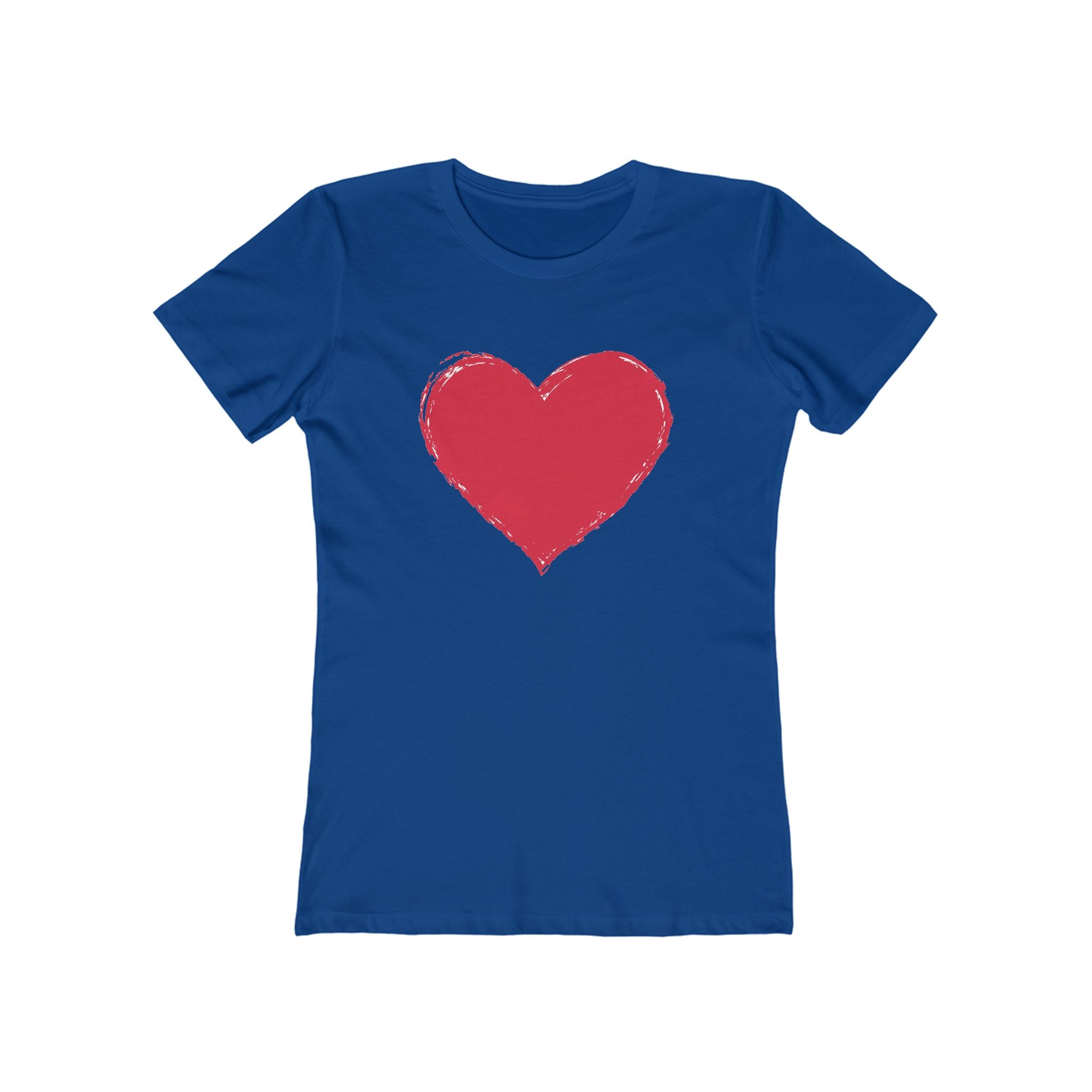 Heart Chic Women's Boyfriend Tee, Casual Outfits, Gift for Her, Weekend Wear, Trendy Style, Everyday Comfort