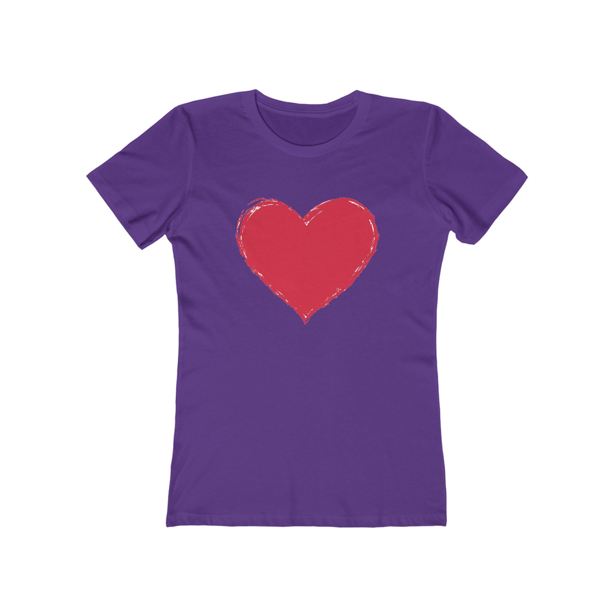 Heart Chic Women's Boyfriend Tee, Casual Outfits, Gift for Her, Weekend Wear, Trendy Style, Everyday Comfort