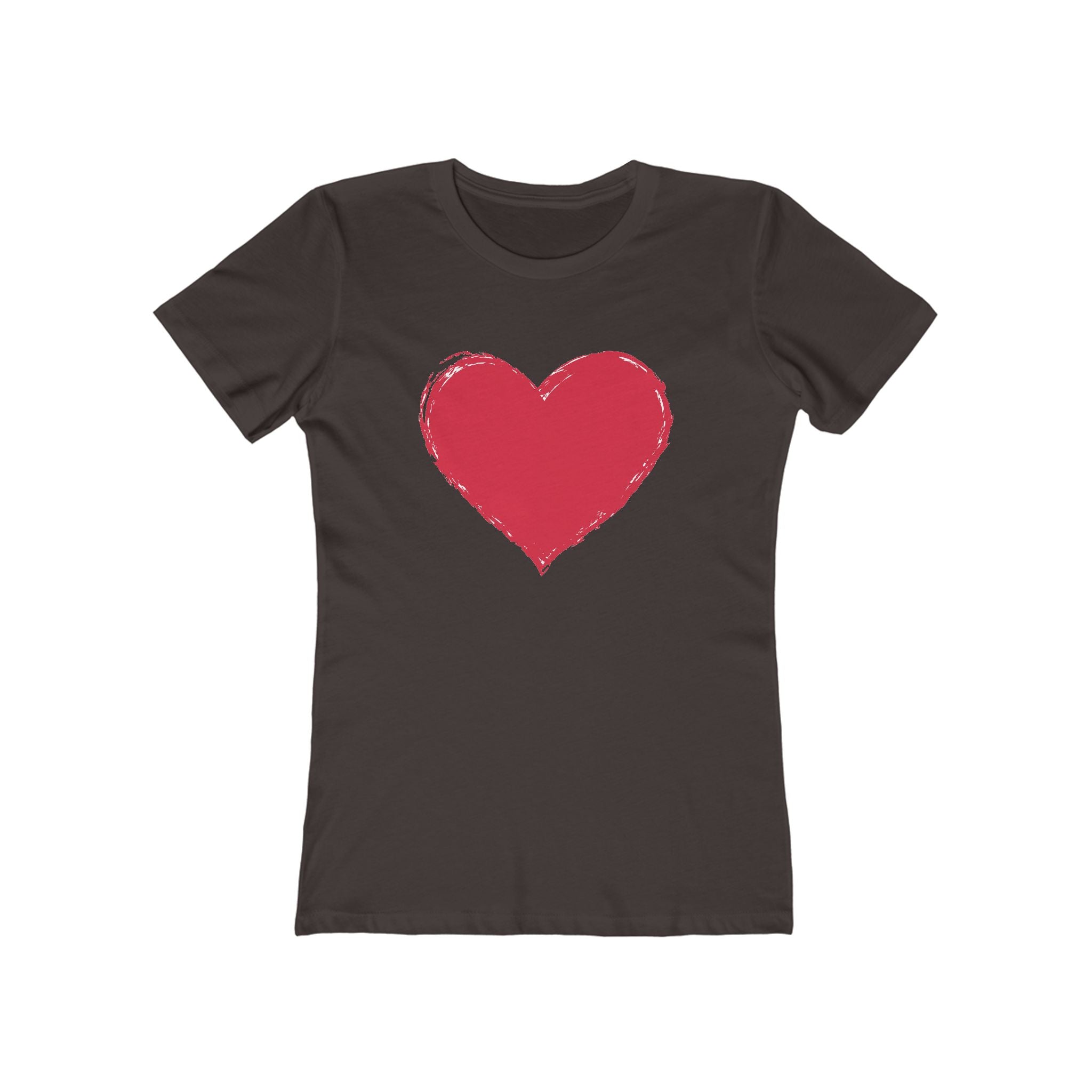 Heart Chic Women's Boyfriend Tee, Casual Outfits, Gift for Her, Weekend Wear, Trendy Style, Everyday Comfort
