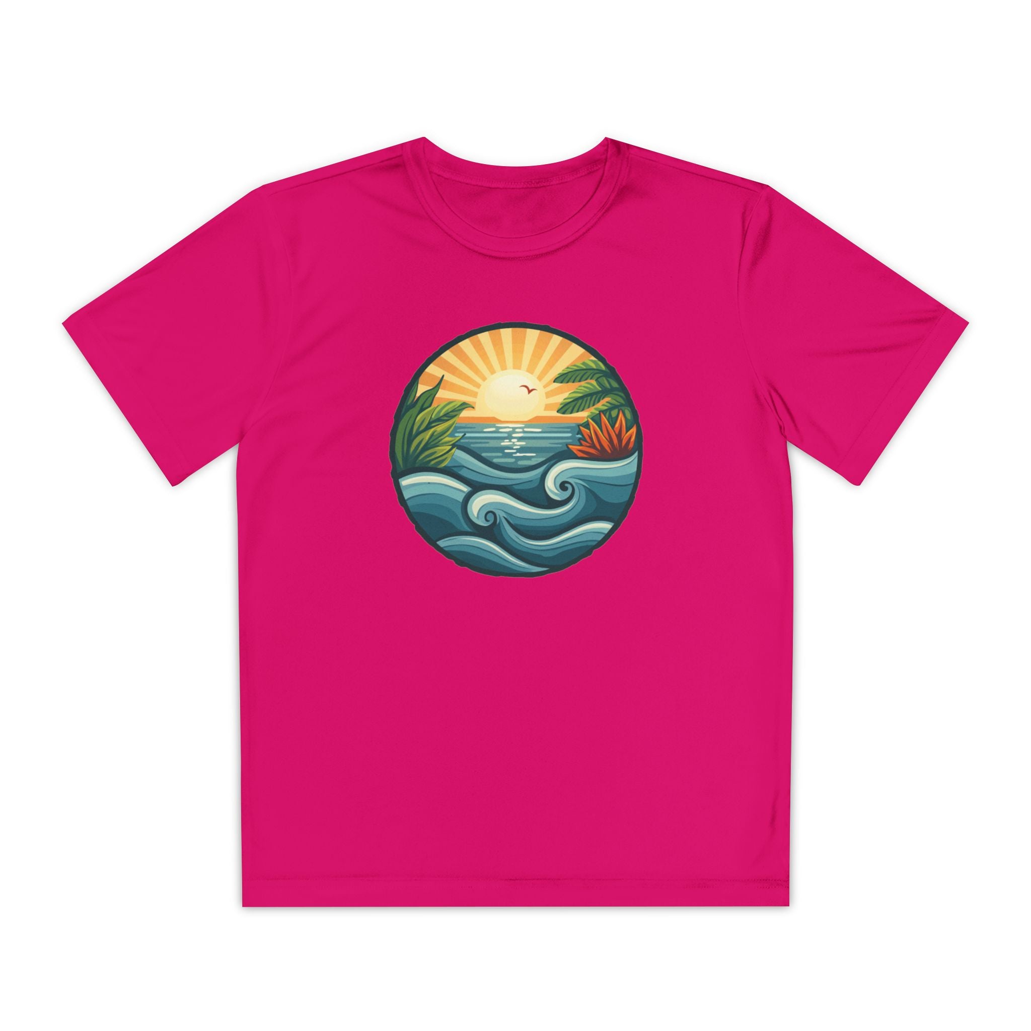 Beach Shirt Youth Competitor Tee, Kids Surf Tee, Summer Vacation Top, Ocean Lover T-Shirt, Coastal Clothing