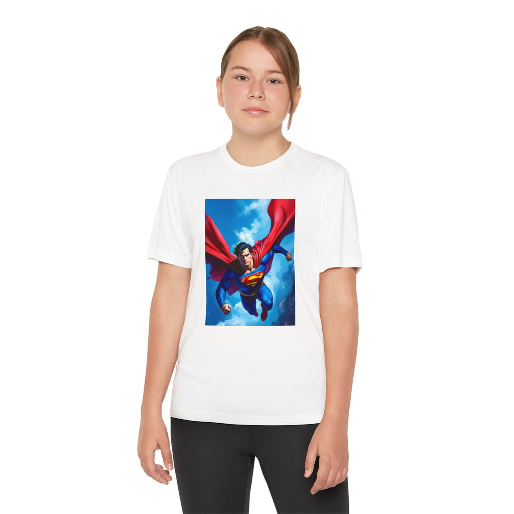 Superman Superhero Marvel T-Shirt, Youth Competitor Tee,  Kids Comic Book Hero Top, Children's Graphic Tee, Youth Super Power T-Shirt