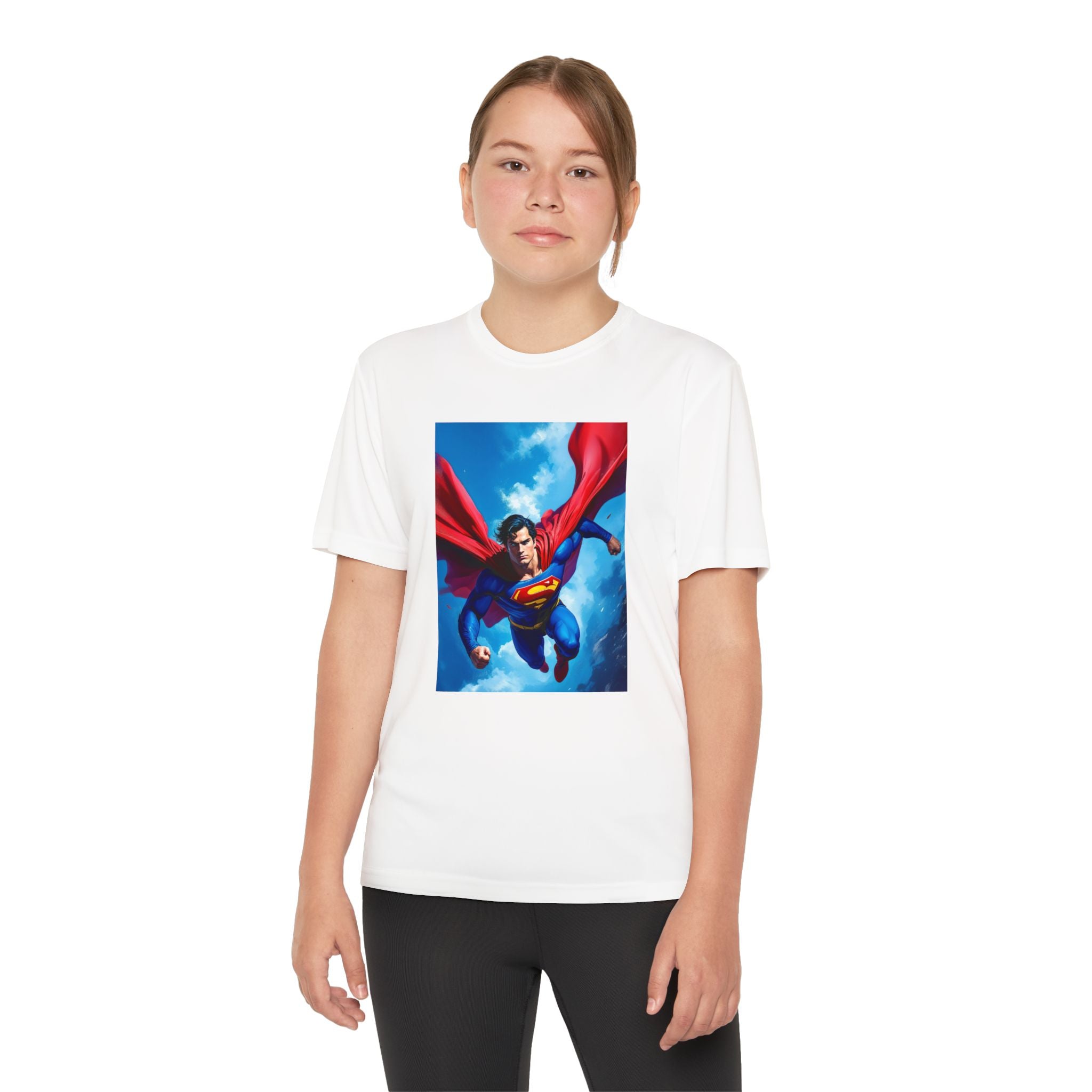 Superman Superhero Marvel T-Shirt, Youth Competitor Tee,  Kids Comic Book Hero Top, Children's Graphic Tee, Youth Super Power T-Shirt