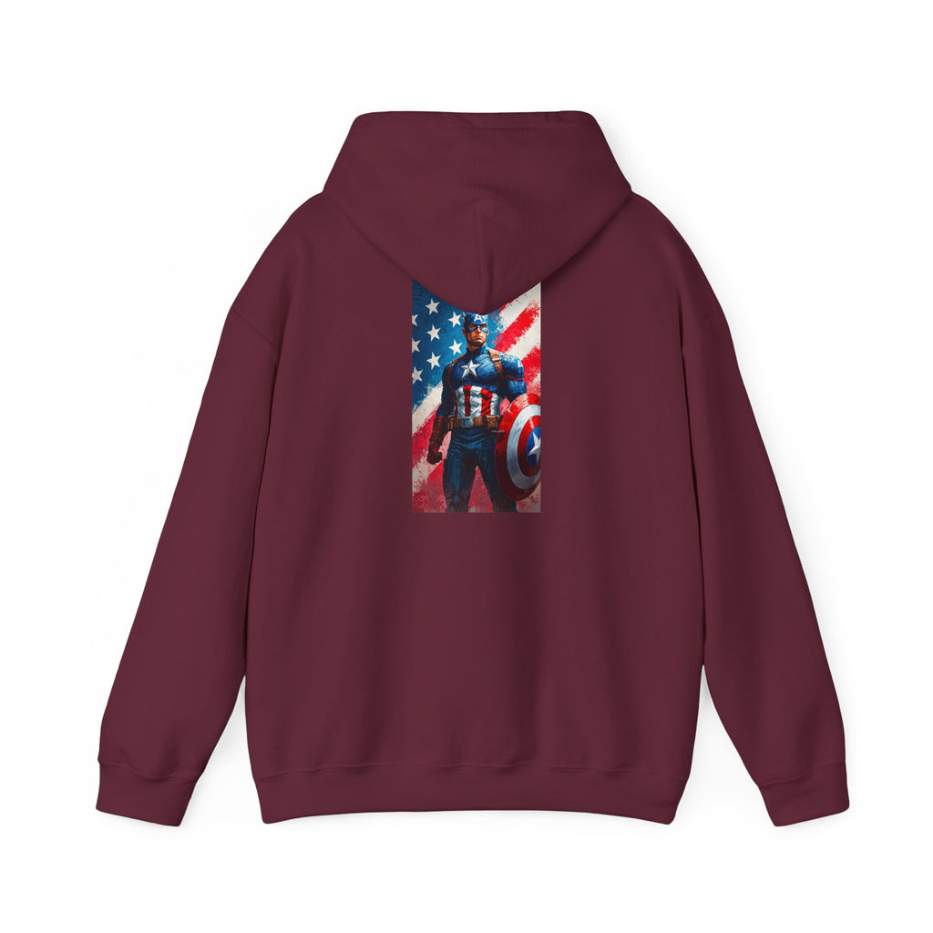 Hooded Sweatshirt - Captain America Design