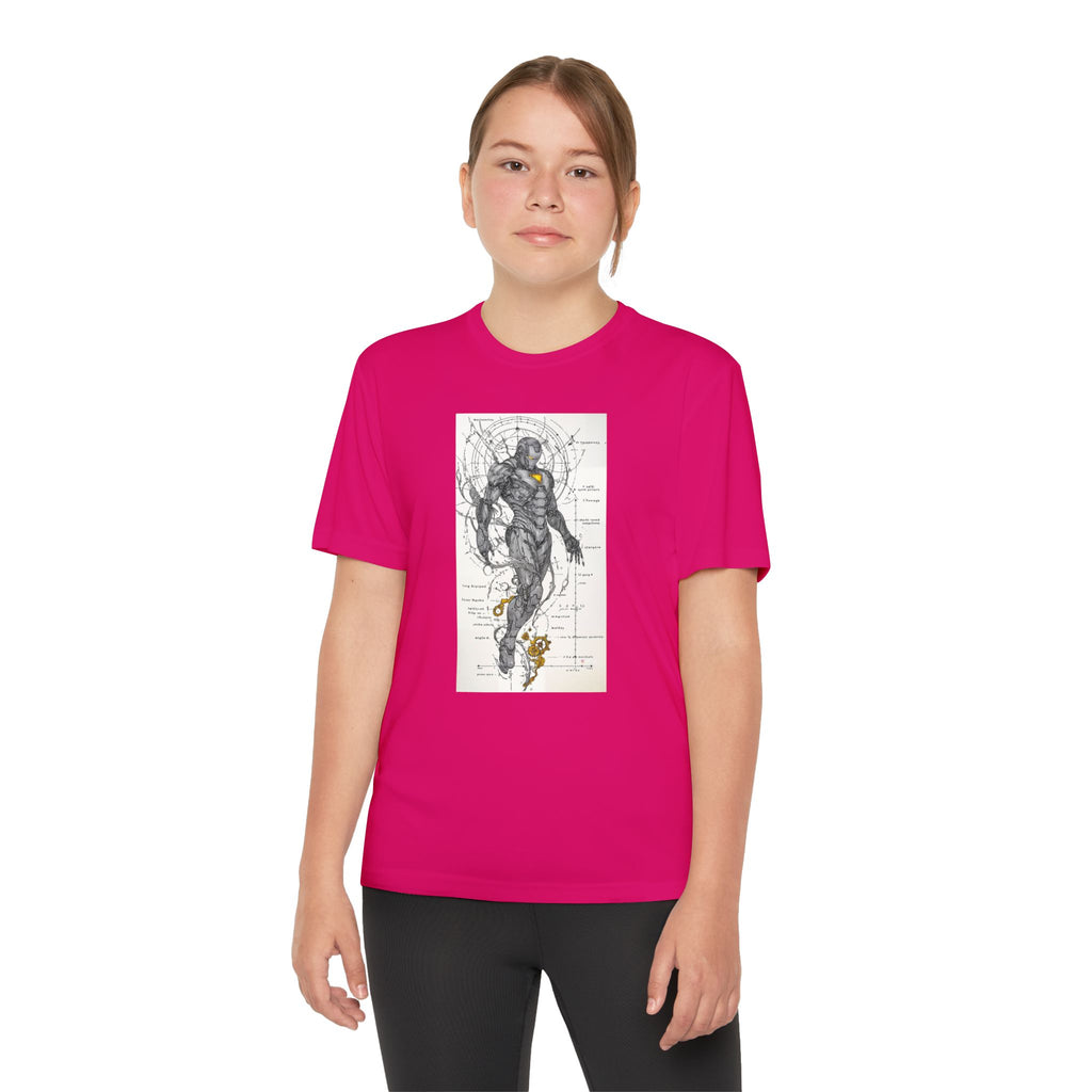 Superhero Youth T-Shirt Sports Graphic Tee, Cool Athletic Shirt for Kids