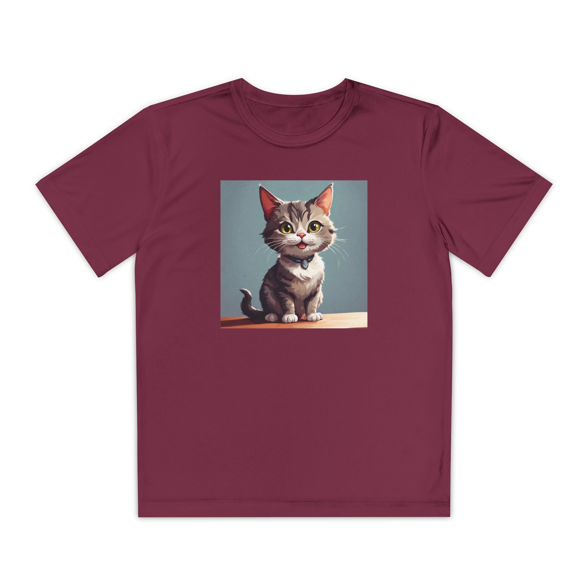 Youth Tee, Cute Kitten Graphic Shirt for Kids, Cat Lover Gift, Animal Theme Top, Children's Clothing, Feline Print Apparel