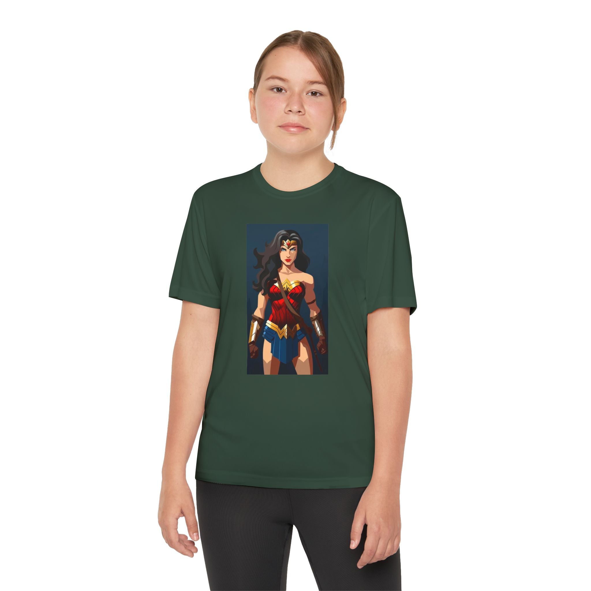 Superhero Youth T-Shirt Sports Graphic Tee, Cool Athletic Shirt for Kids