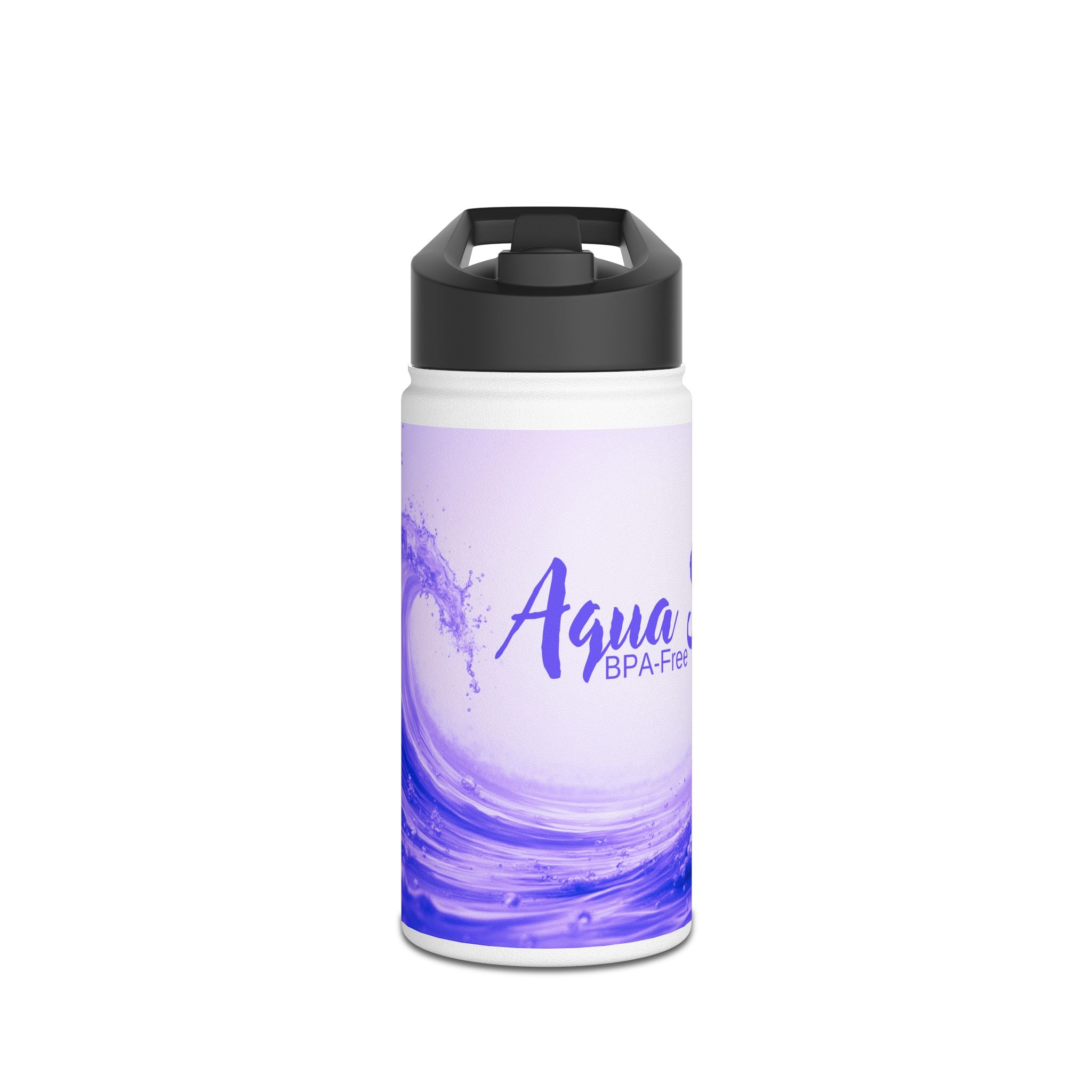 Aqua Wave Stainless Steel Water Bottle, Hydration Gift, Outdoor Adventure, Beach Vibes, Eco-Friendly, Travel Companion