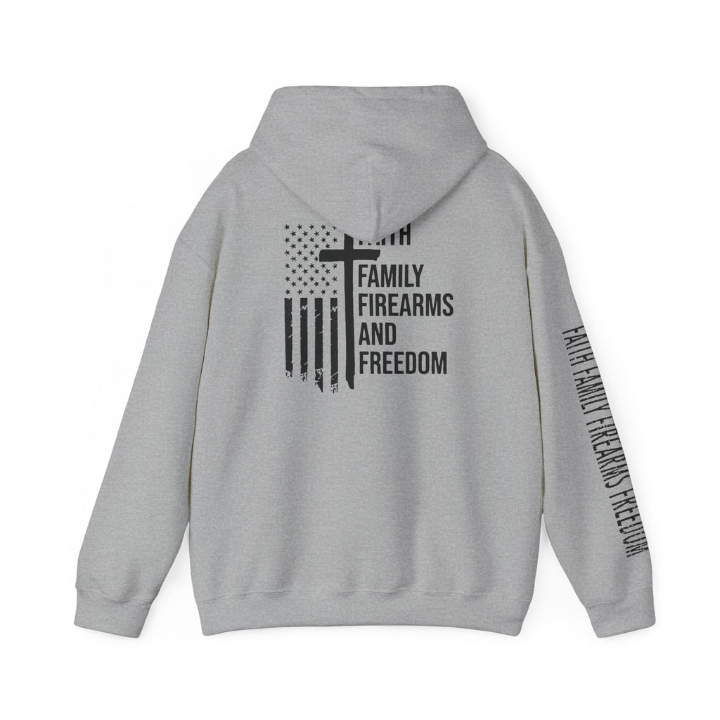 Faith Family Firearms Freedom  Patriotic Hoodie Rebel Spirit Unisex Hoodie