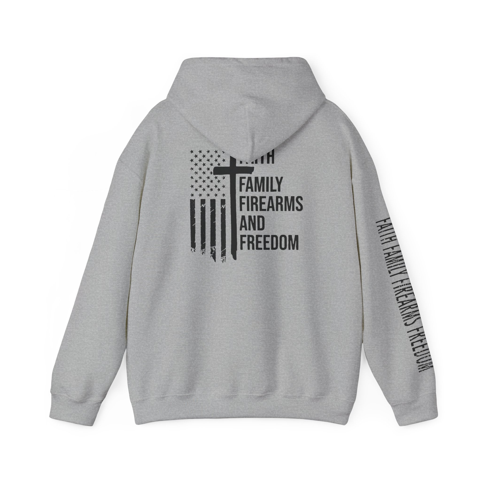 Faith Family Firearms Freedom  Patriotic Hoodie Rebel Spirit Unisex Hoodie