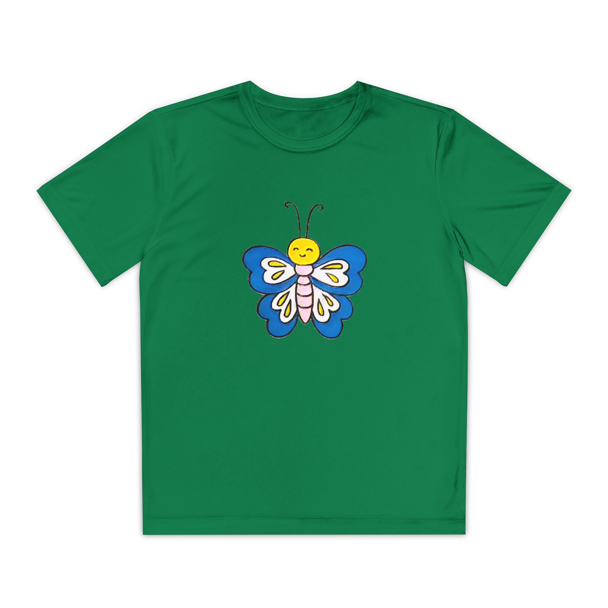 Butterffy Youth T-Shirt Sports Graphic Tee, Cool Athletic Shirt for Kids, Perfect for Sports Events, Team Spirit