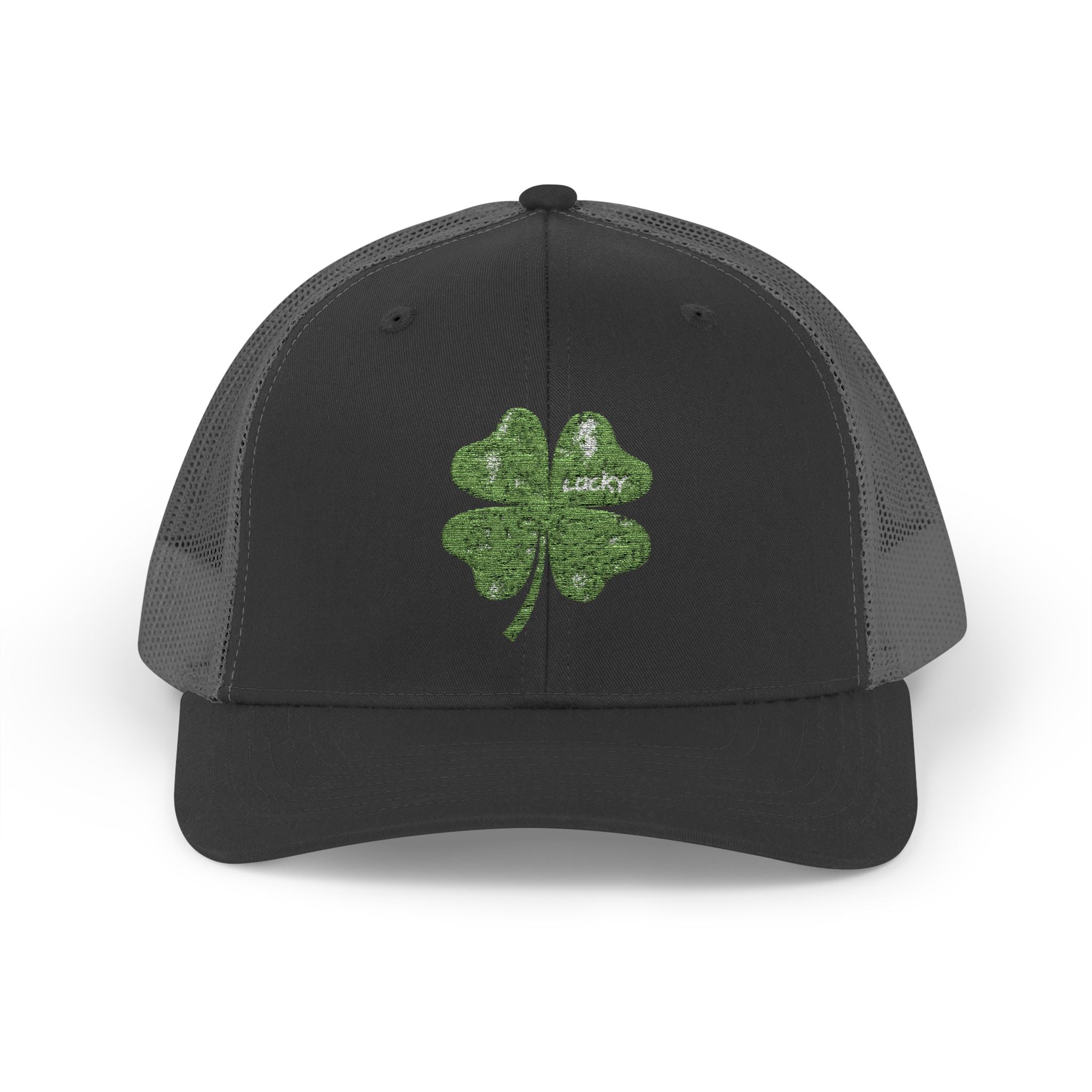 St. Patrick's Day Lucky 4-Leaf Clover Snapback Trucker Cap