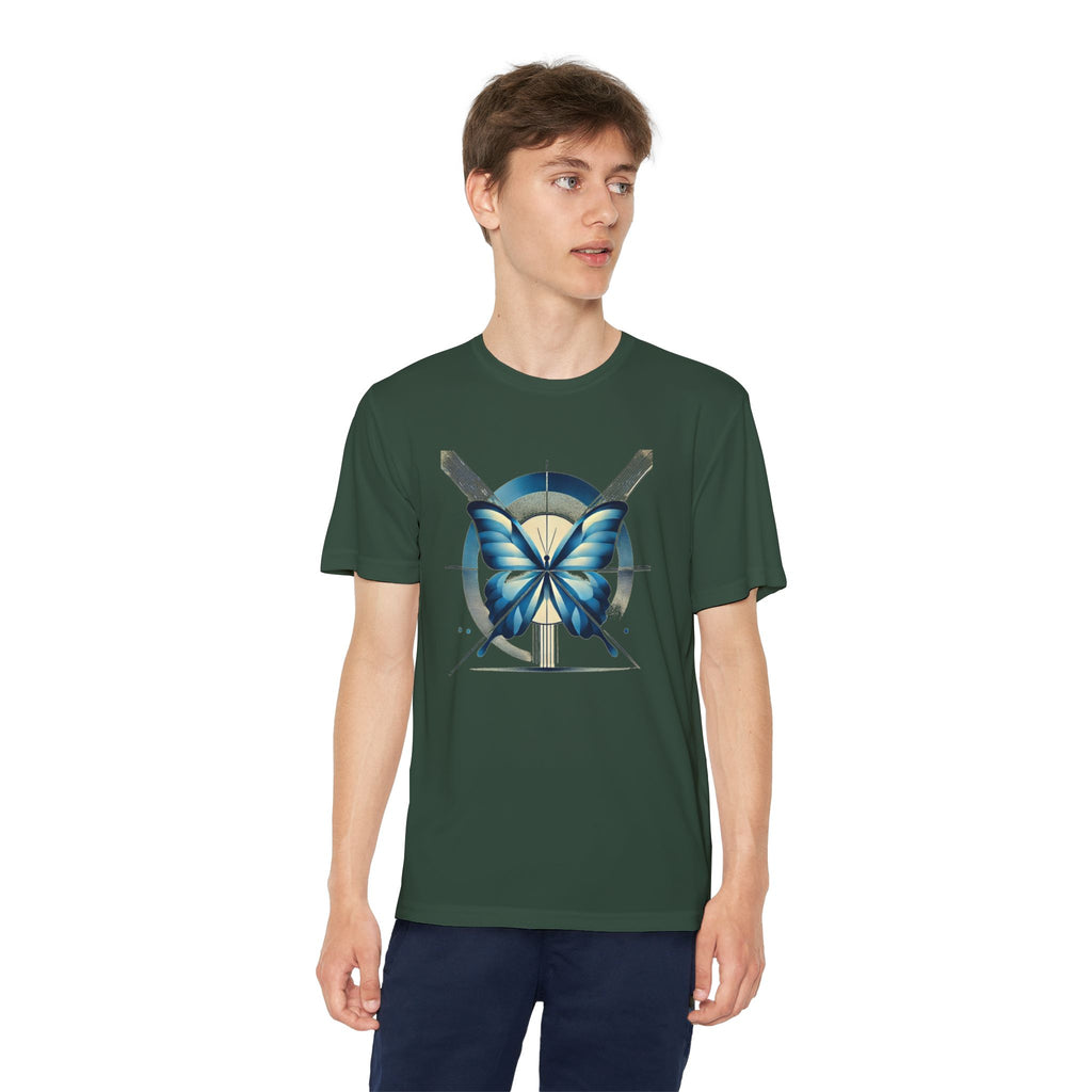 Butterffy Youth T-Shirt Sports Graphic Tee, Cool Athletic Shirt for Kids, Perfect for Sports Events, Team Spirit