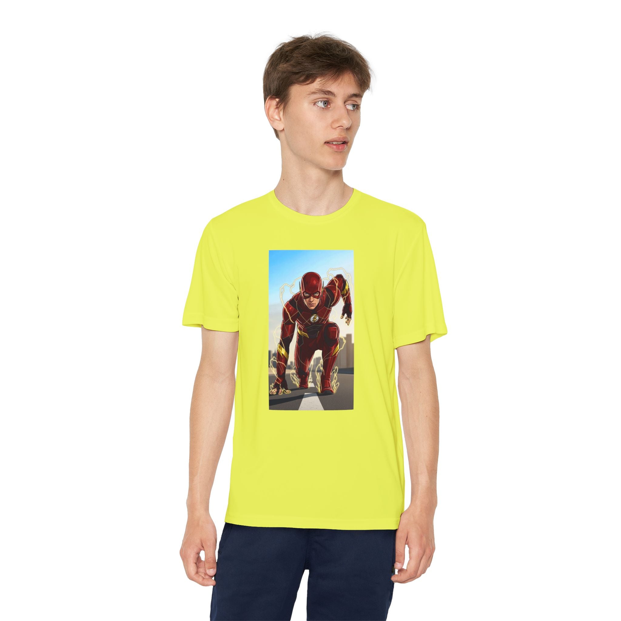 The Flash Superhero Marvel Youth T-Shirt, Kid's Superhero Tee, Children's Graphic Shirt, Comic Book Character Top, Kids Costume Apparel