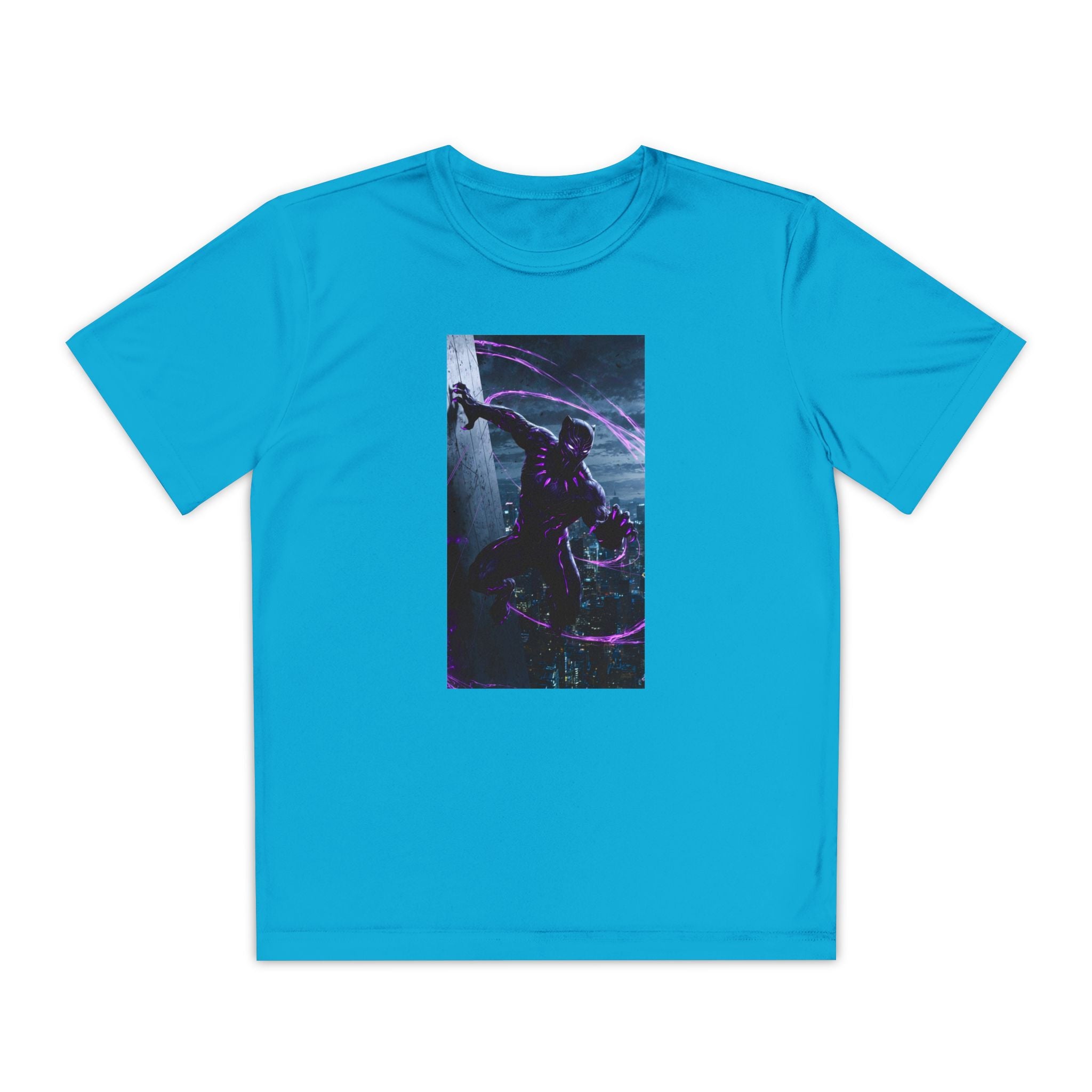 The Black Panther Superhero Marvel Patriotic, Kids Graphic T-Shirt, Boys Hero Top, Girls Comic Book Clothing, Birthday
