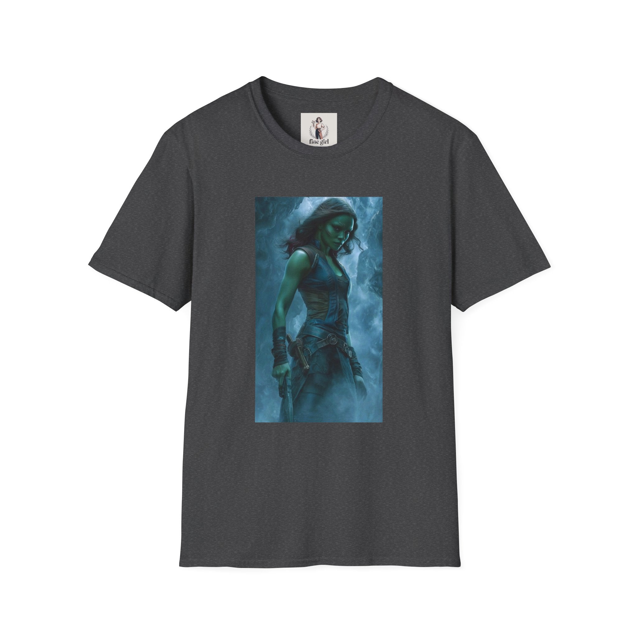 Gamora From Gardians Of The Galaxy Superhero Marvel Unisex Softstyle T-Shirt, Comic Book Tee, Geeky Clothing, Cosplay Costume Top