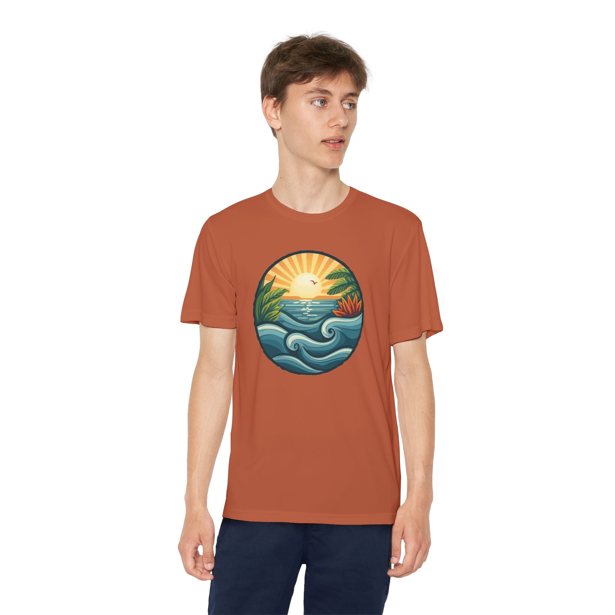 Beach Shirt Youth Competitor Tee, Kids Surf Tee, Summer Vacation Top, Ocean Lover T-Shirt, Coastal Clothing